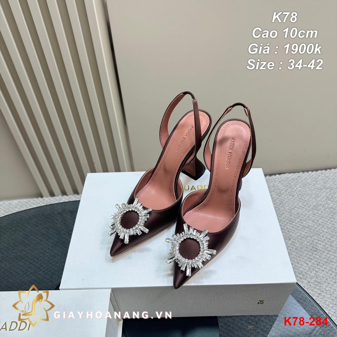 K78-284 Amina Muaddi sandal cao 10cm siêu cấp