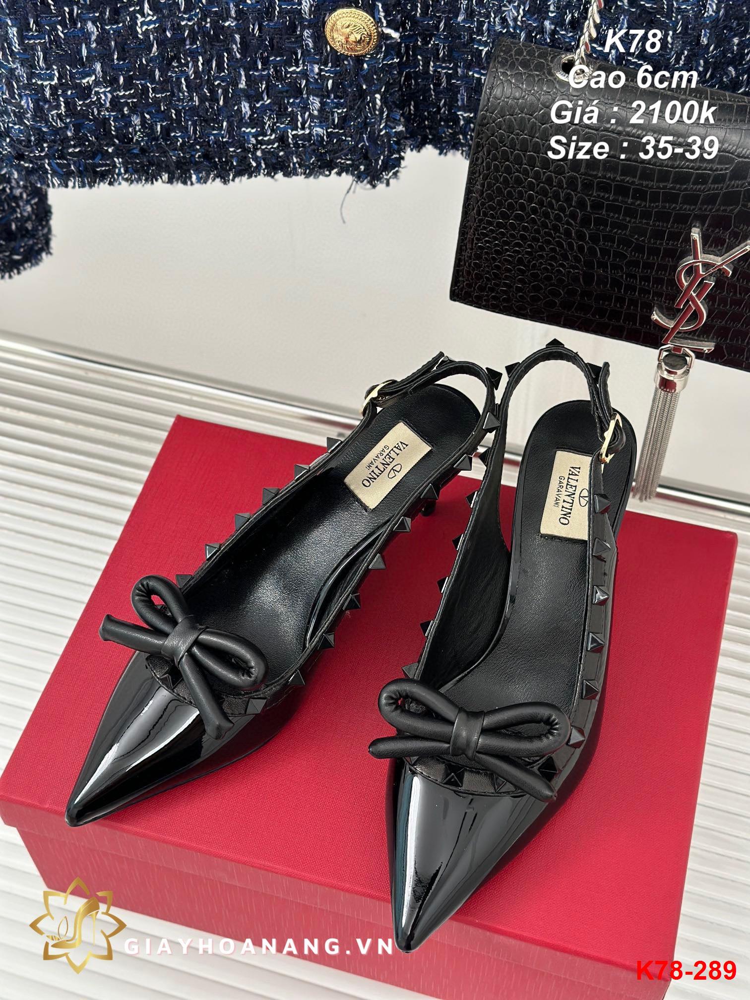 K78-289 Valentino sandal cao 6cm siêu cấp