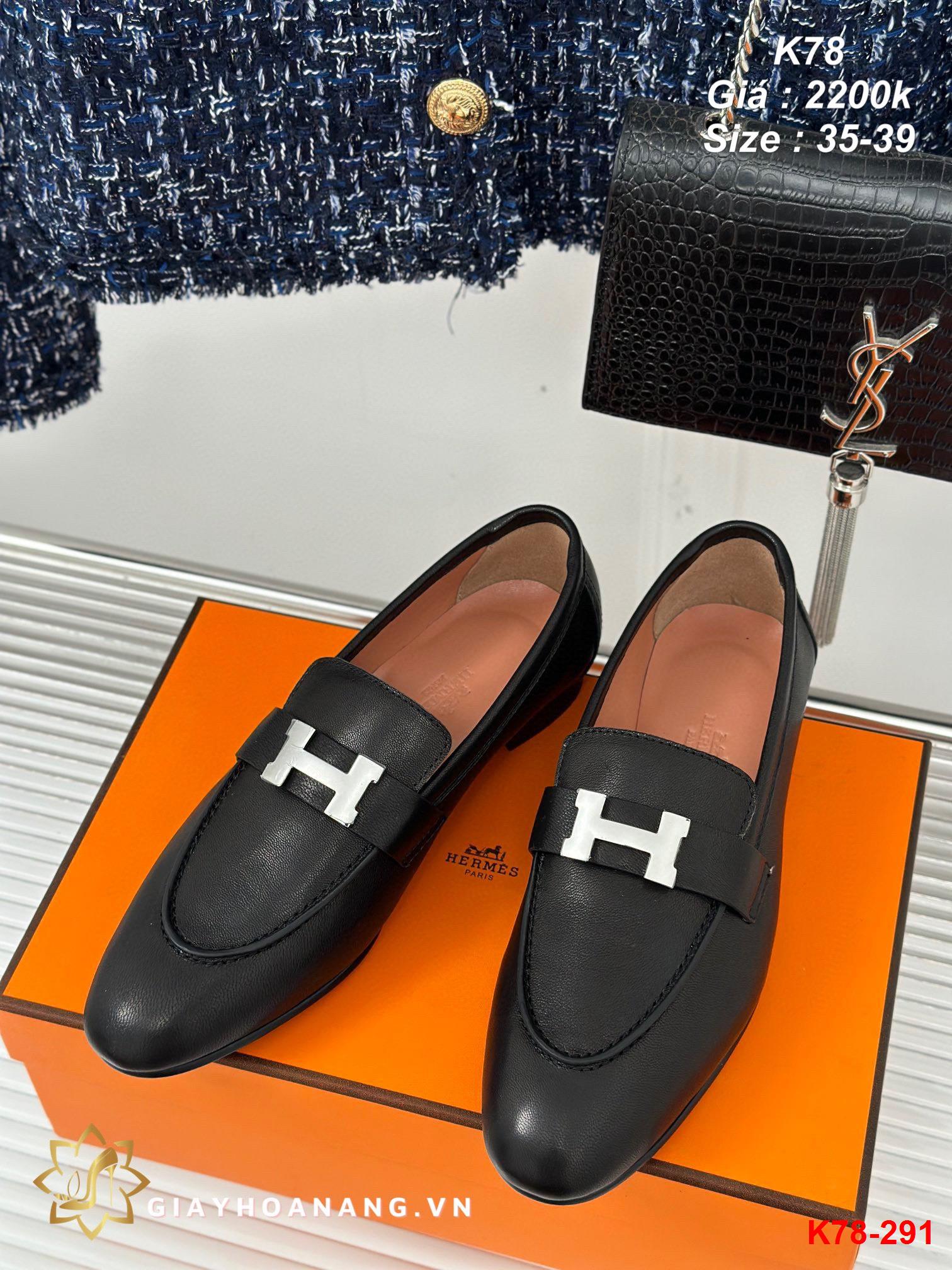 K78-291 Hermes giày lười siêu cấp