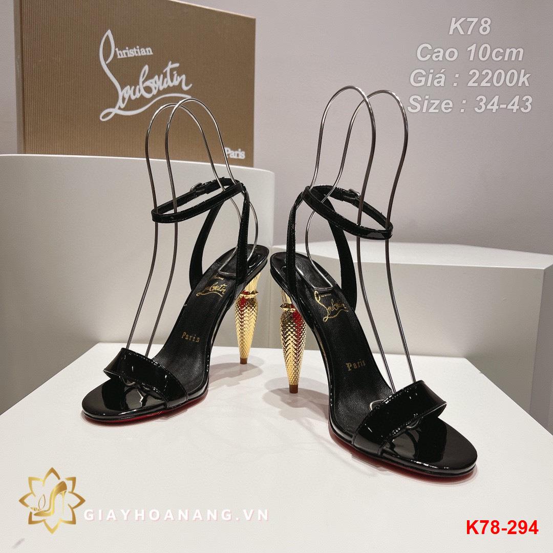 K78-294 Louboutin sandal cao 10cm siêu cấp