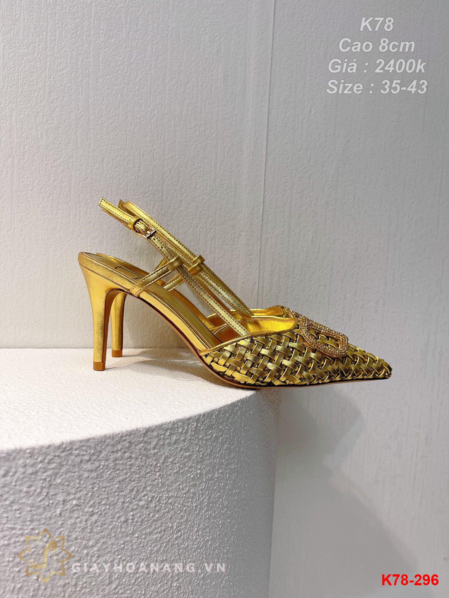 K78-296 Valentino sandal cao 8cm siêu cấp