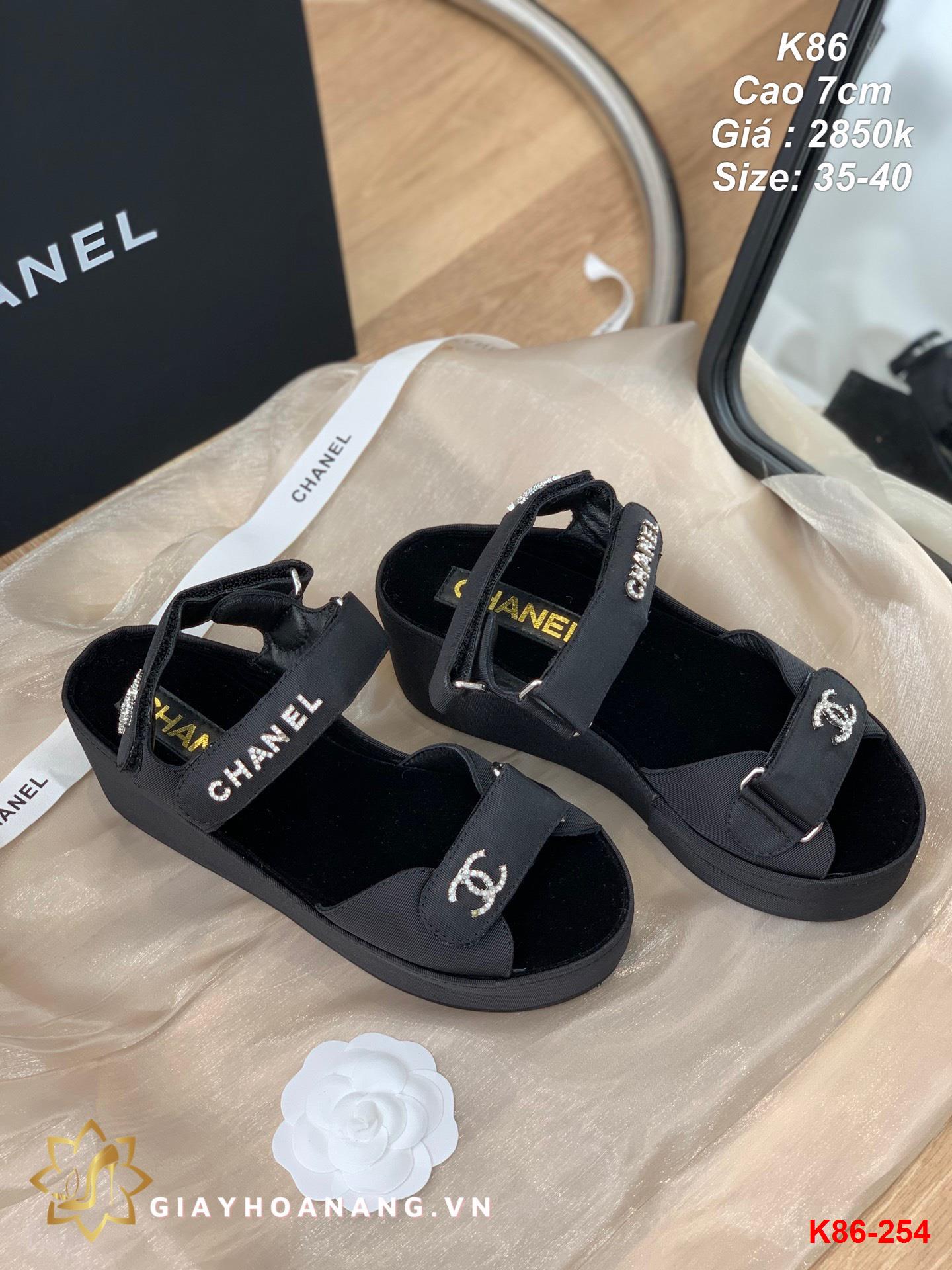 K86-254 Chanel sandal cao 7cm siêu cấp