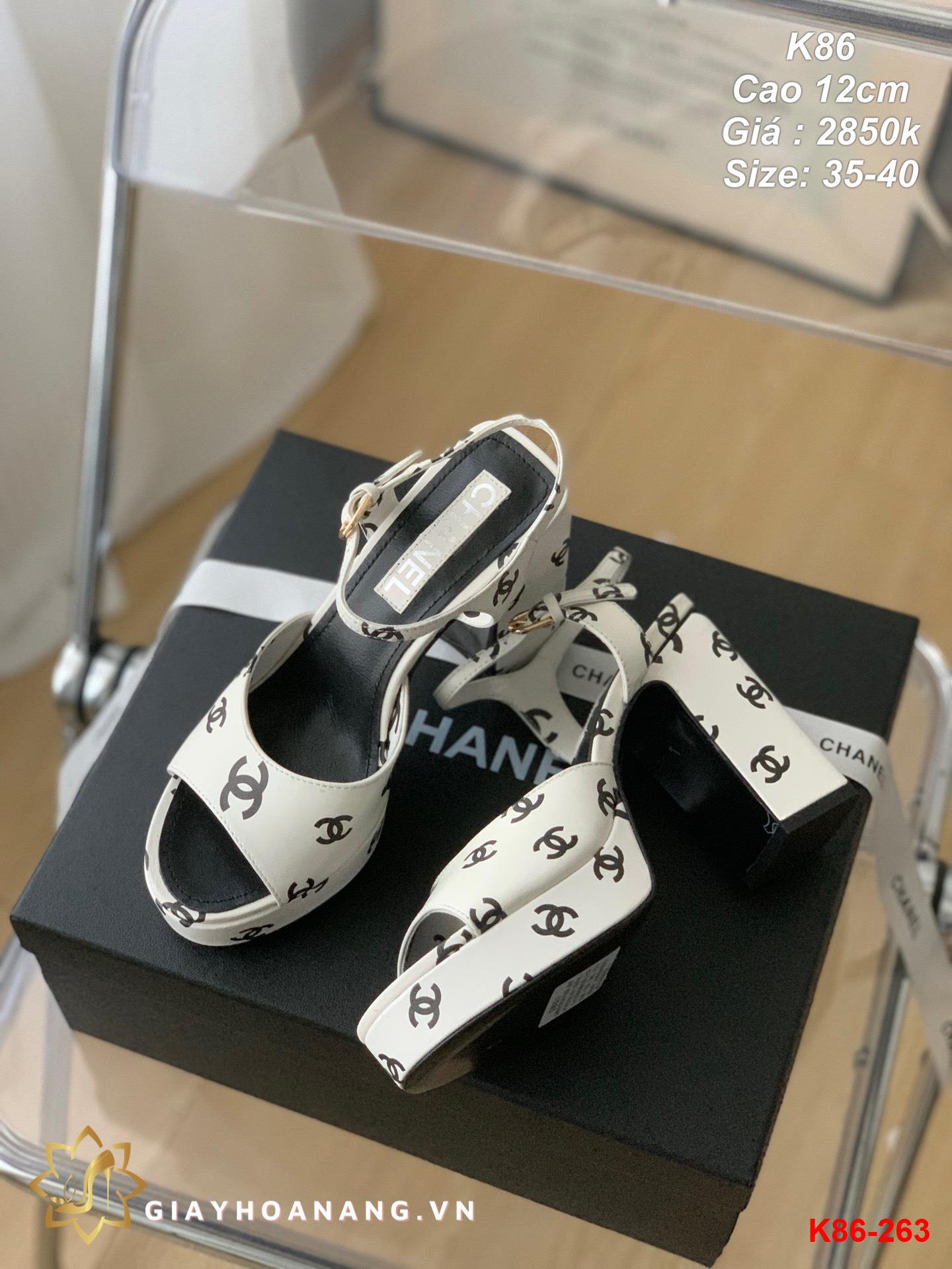 K86-263 Chanel sandal cao 12cm siêu cấp