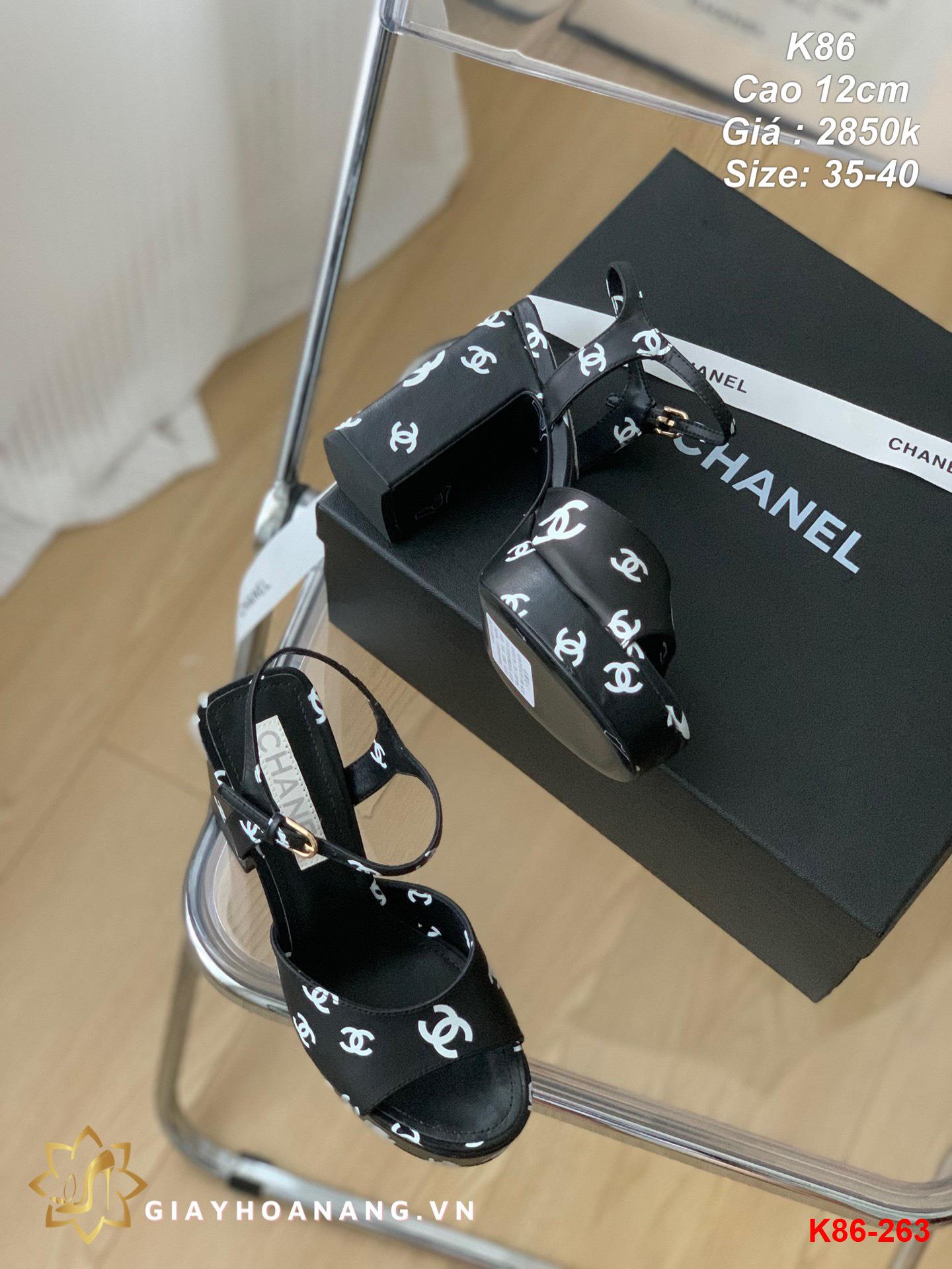 K86-263 Chanel sandal cao 12cm siêu cấp