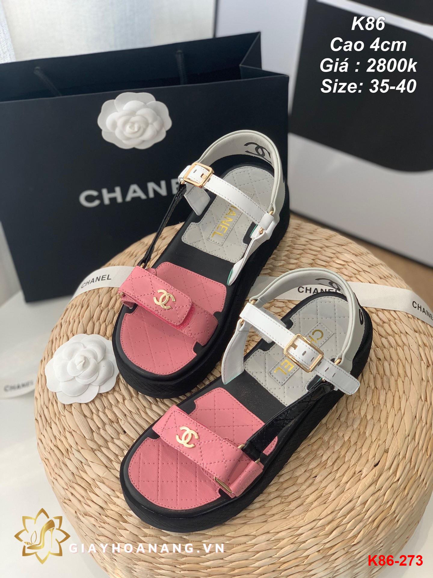 K86-273 Chanel sandal cao 4cm siêu cấp