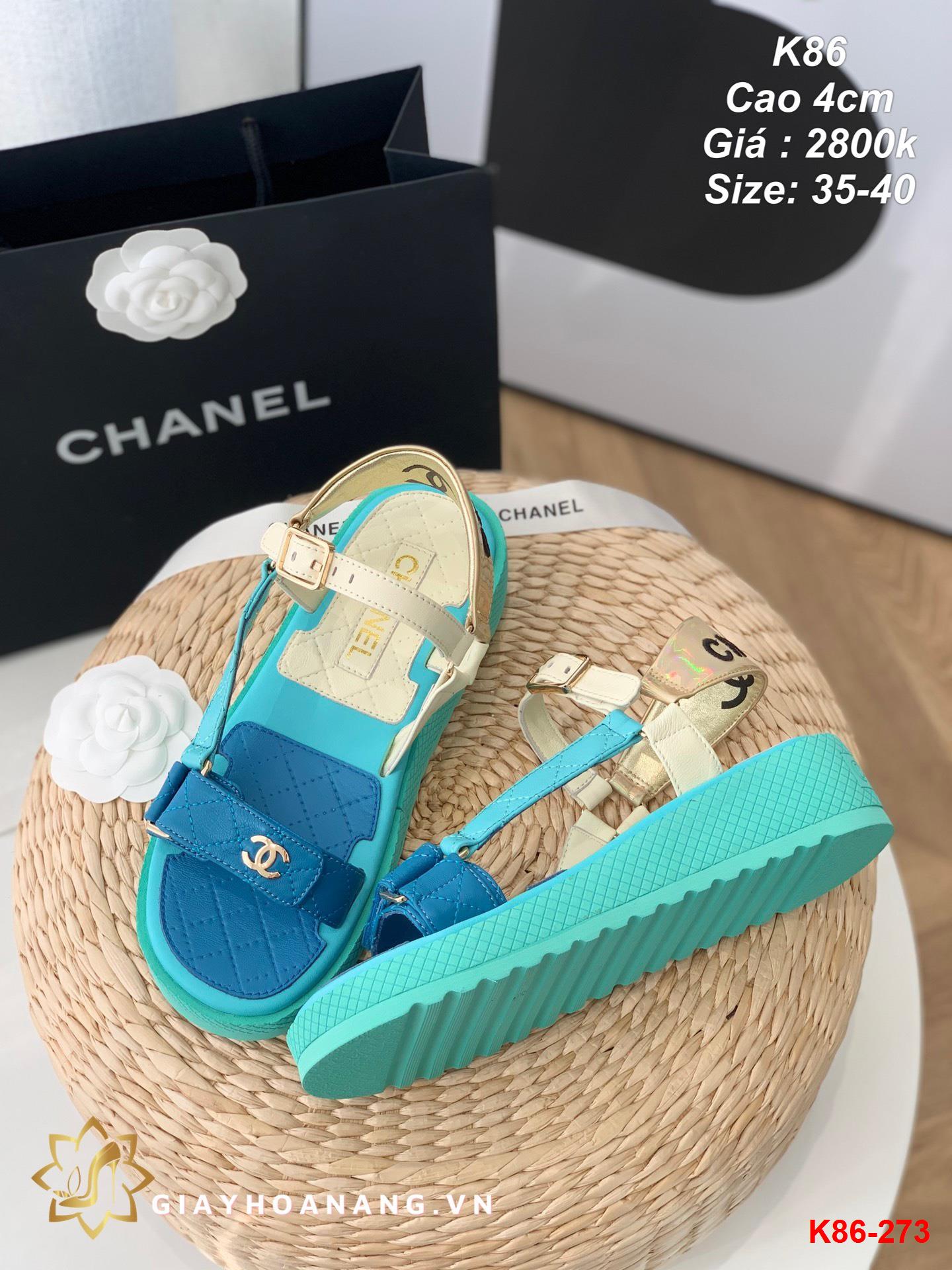 K86-273 Chanel sandal cao 4cm siêu cấp