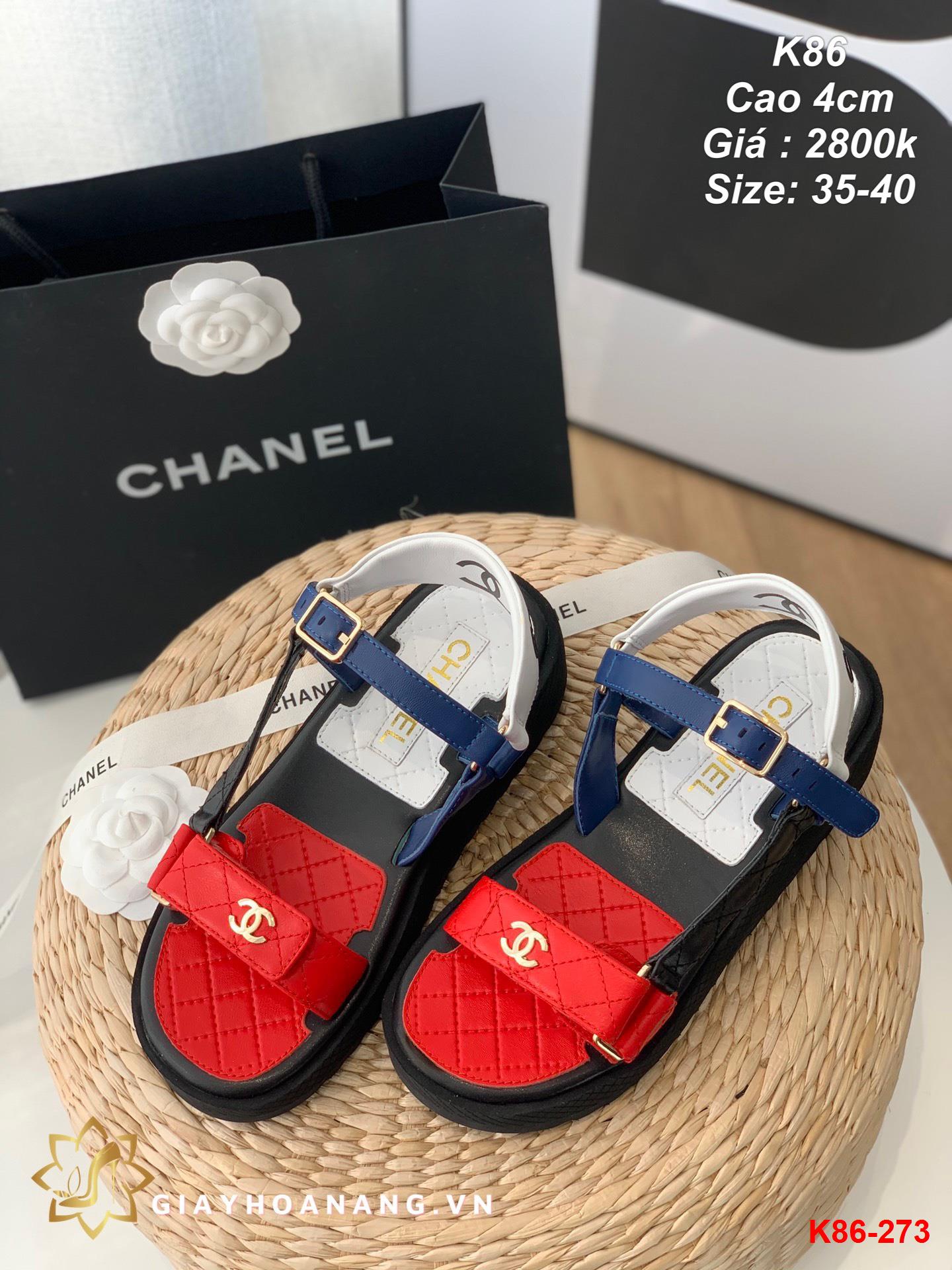 K86-273 Chanel sandal cao 4cm siêu cấp
