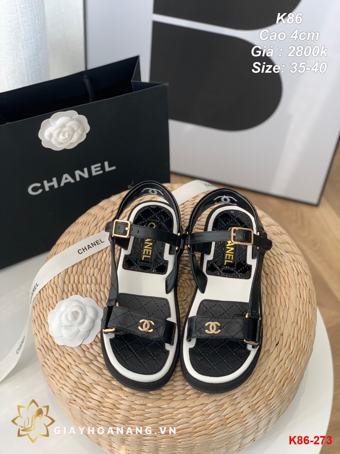 K86-273 Chanel sandal cao 4cm siêu cấp