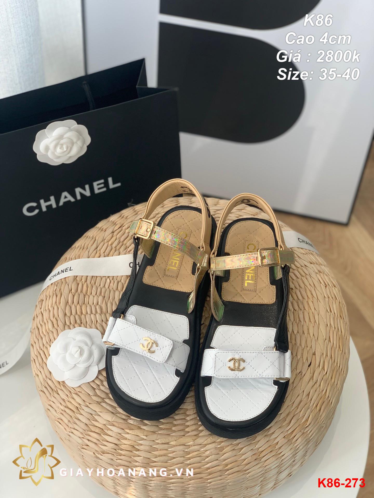 K86-273 Chanel sandal cao 4cm siêu cấp