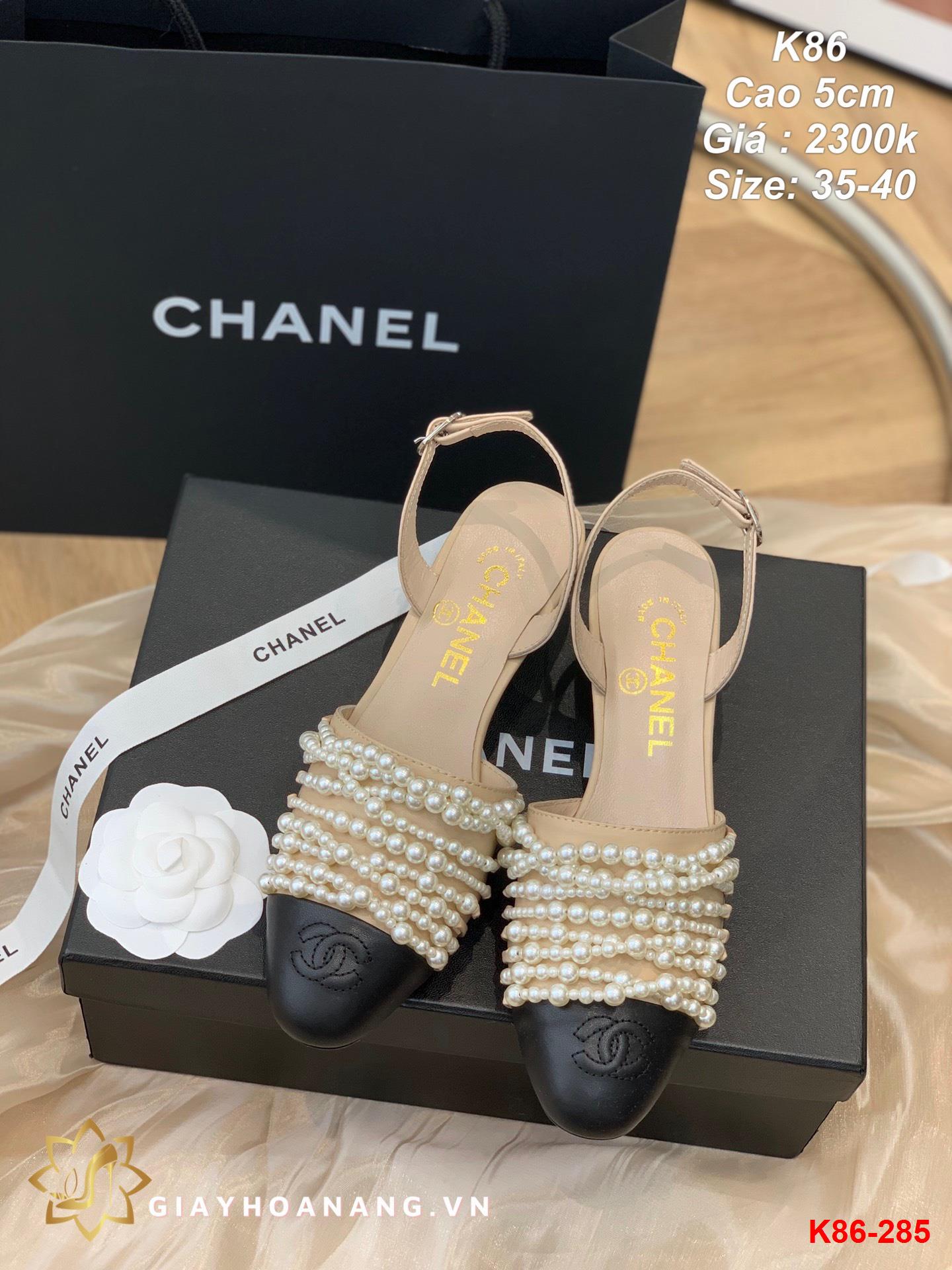 K86-285 Chanel sandal cao 5cm siêu cấp