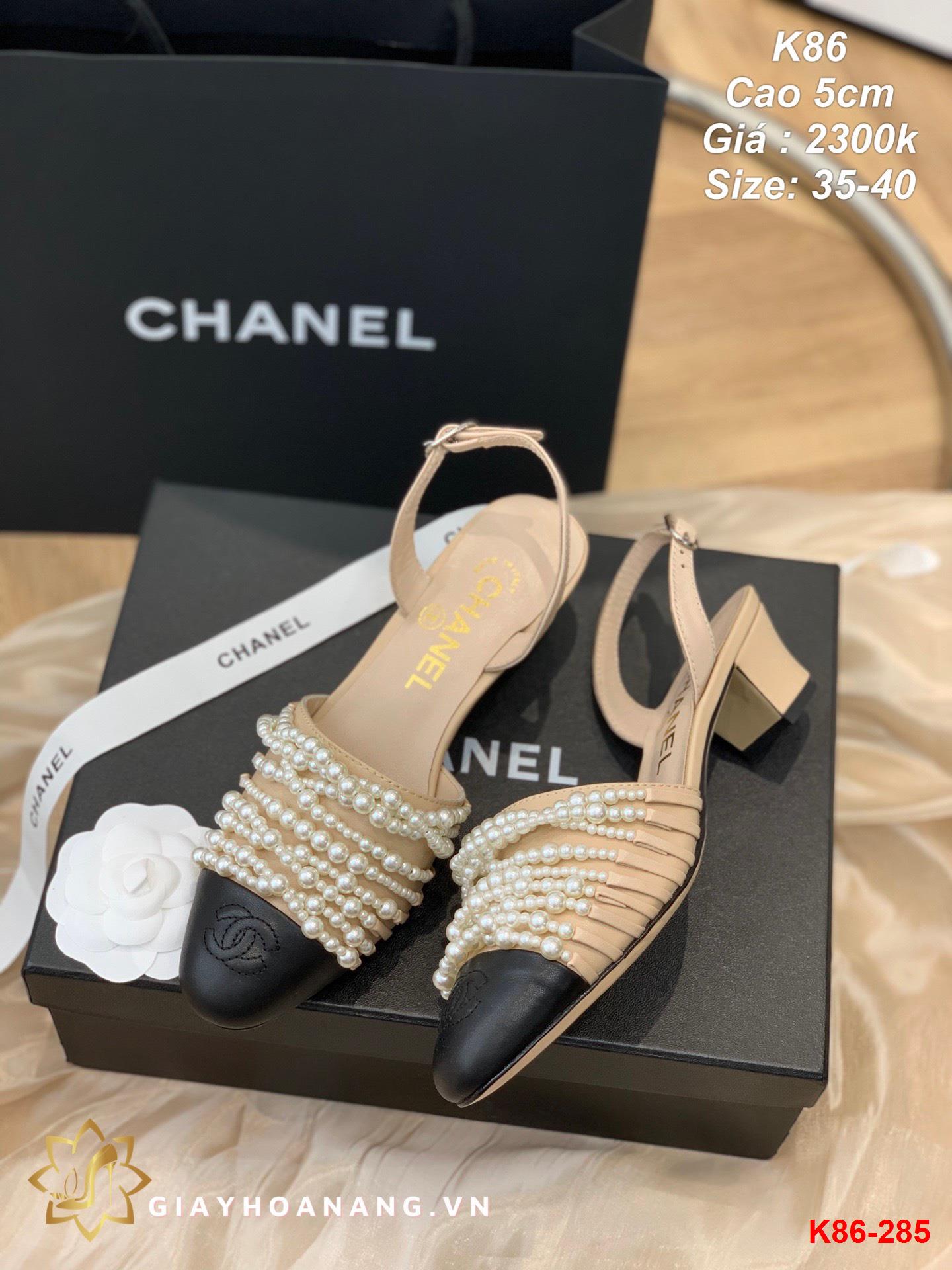 K86-285 Chanel sandal cao 5cm siêu cấp