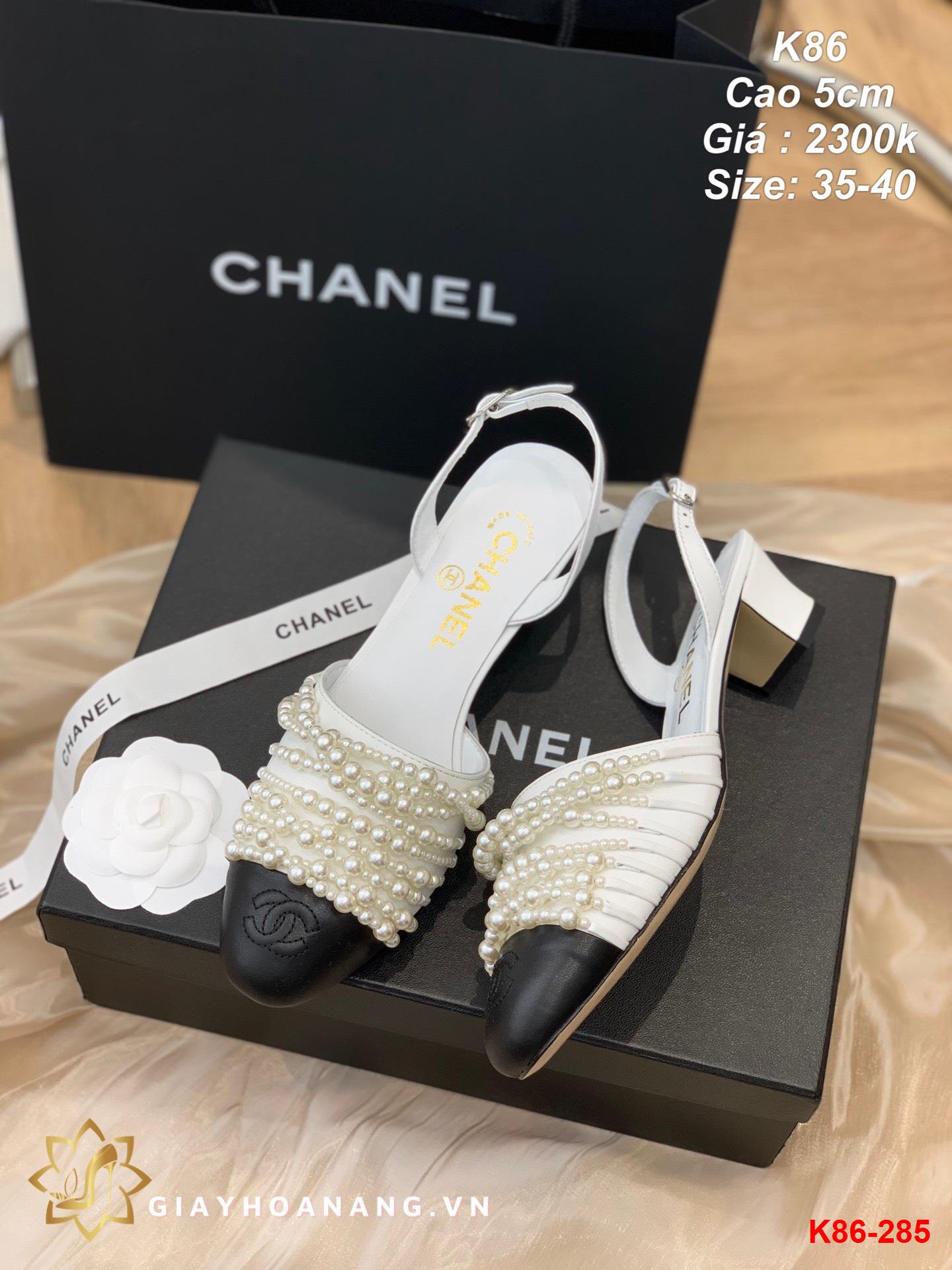 K86-285 Chanel sandal cao 5cm siêu cấp