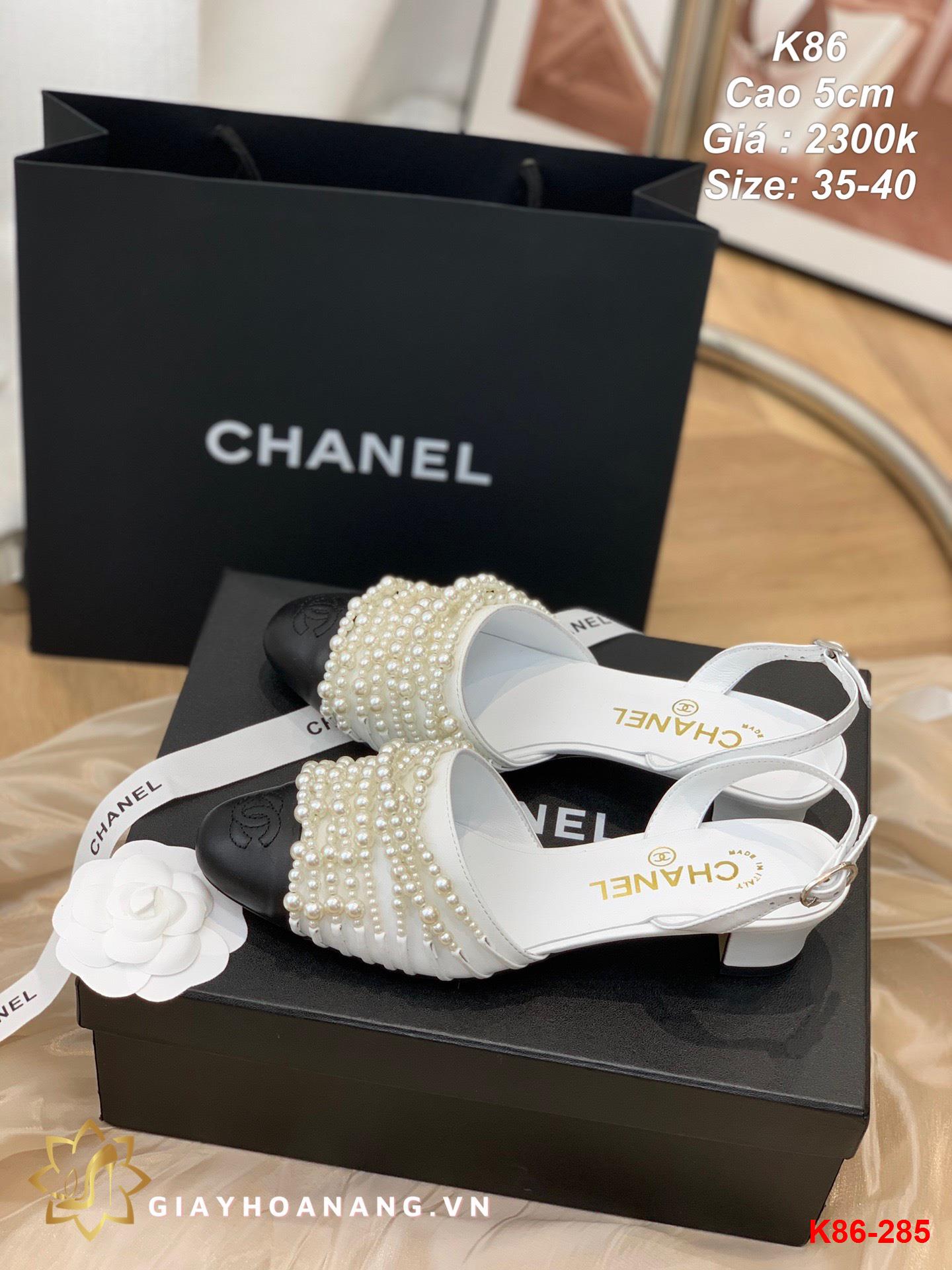 K86-285 Chanel sandal cao 5cm siêu cấp