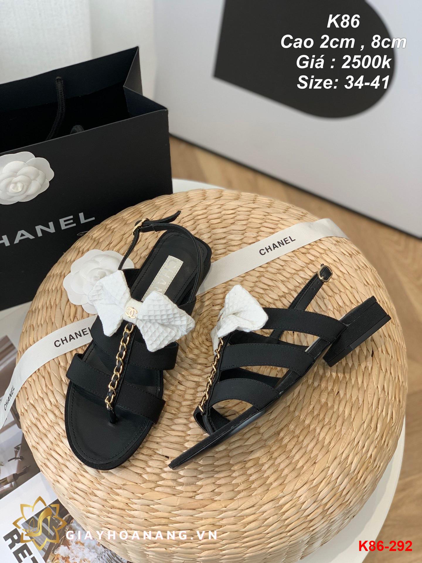 K86-292 Chanel sandal cao 2cm , 8cm siêu cấp