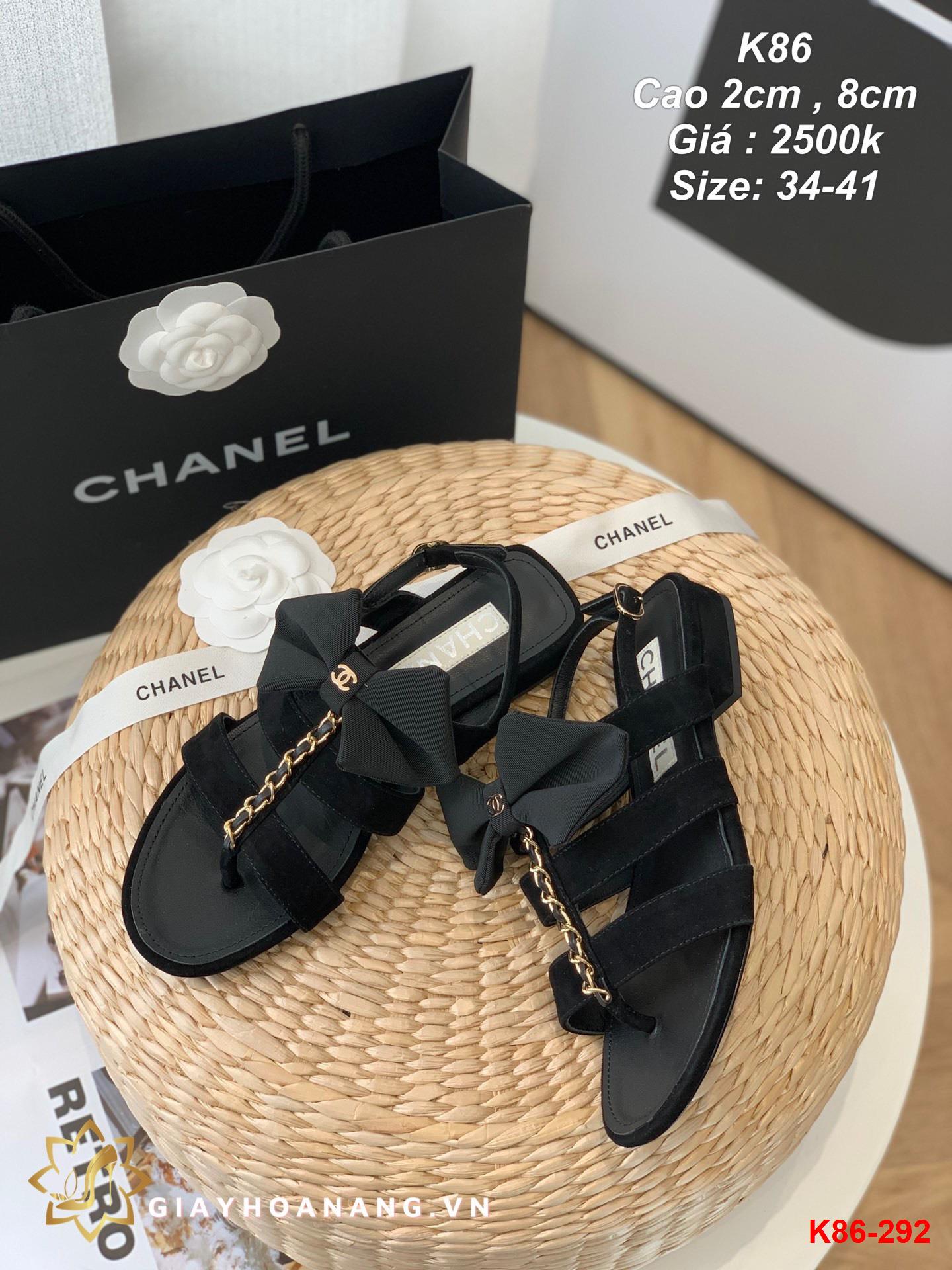 K86-292 Chanel sandal cao 2cm , 8cm siêu cấp