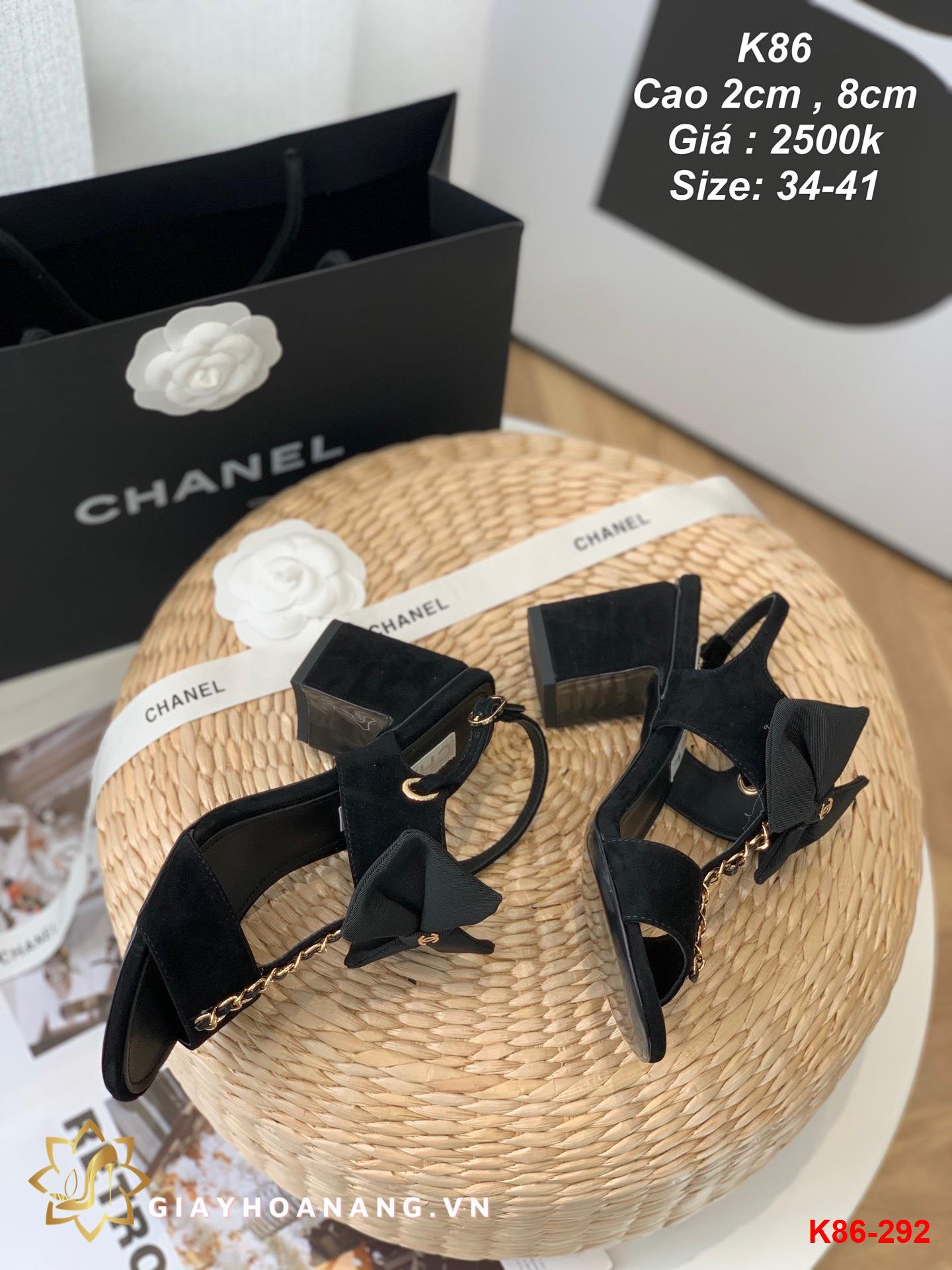 K86-292 Chanel sandal cao 2cm , 8cm siêu cấp