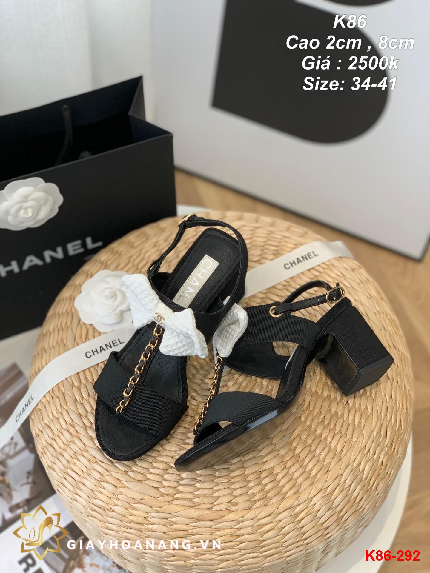 K86-292 Chanel sandal cao 2cm , 8cm siêu cấp