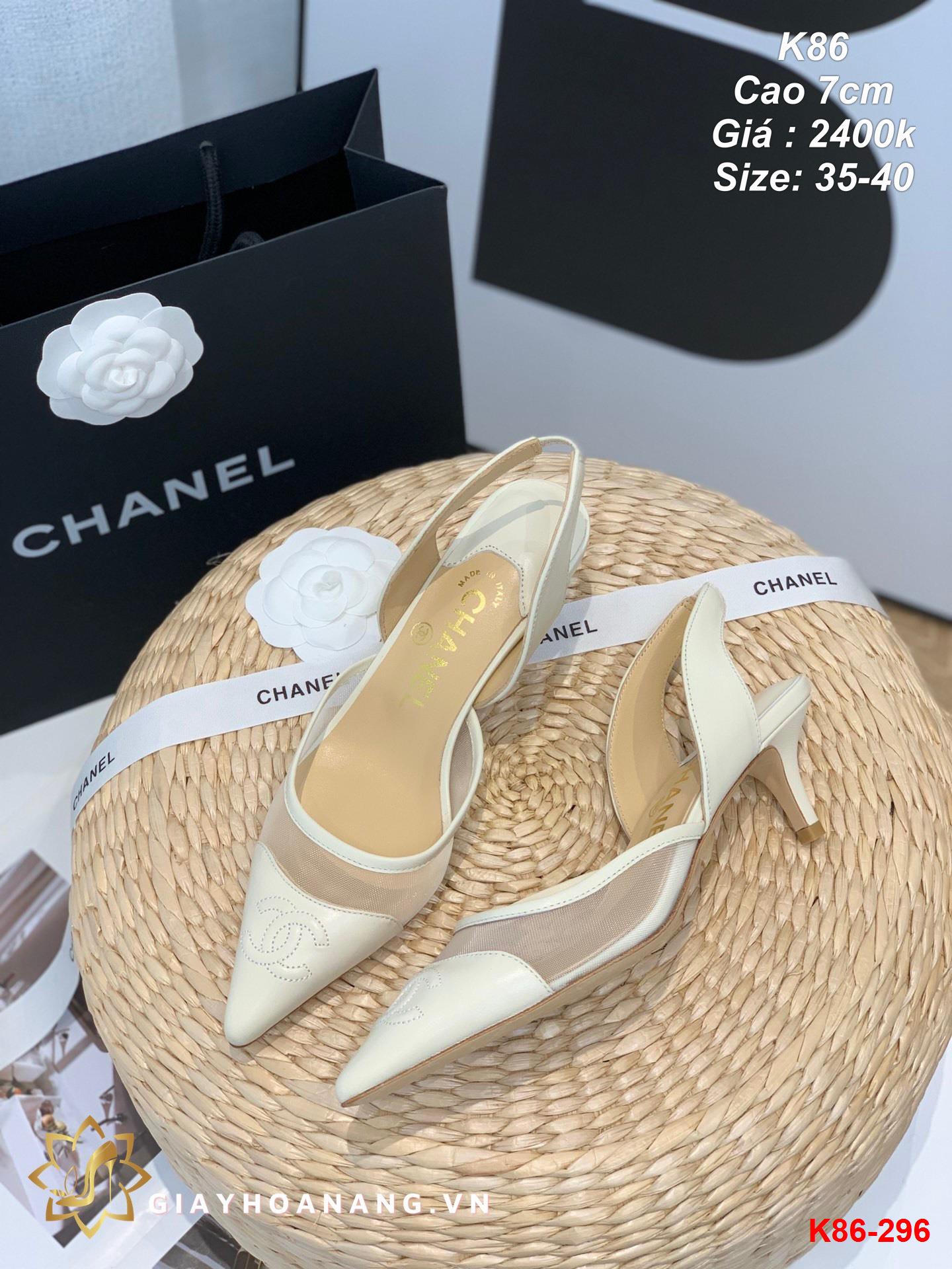 K86-296 Chanel sandal cao 7cm siêu cấp