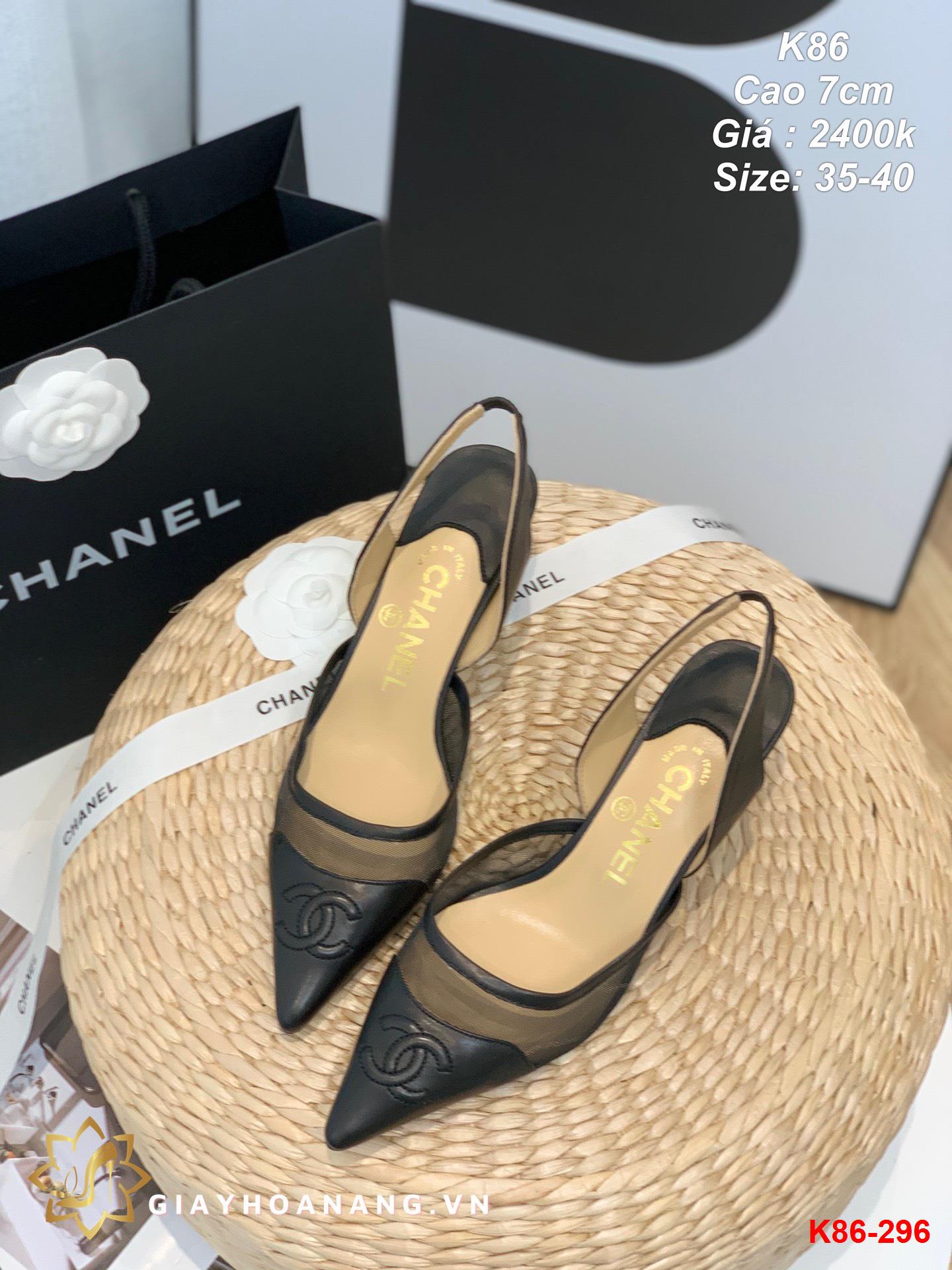 K86-296 Chanel sandal cao 7cm siêu cấp