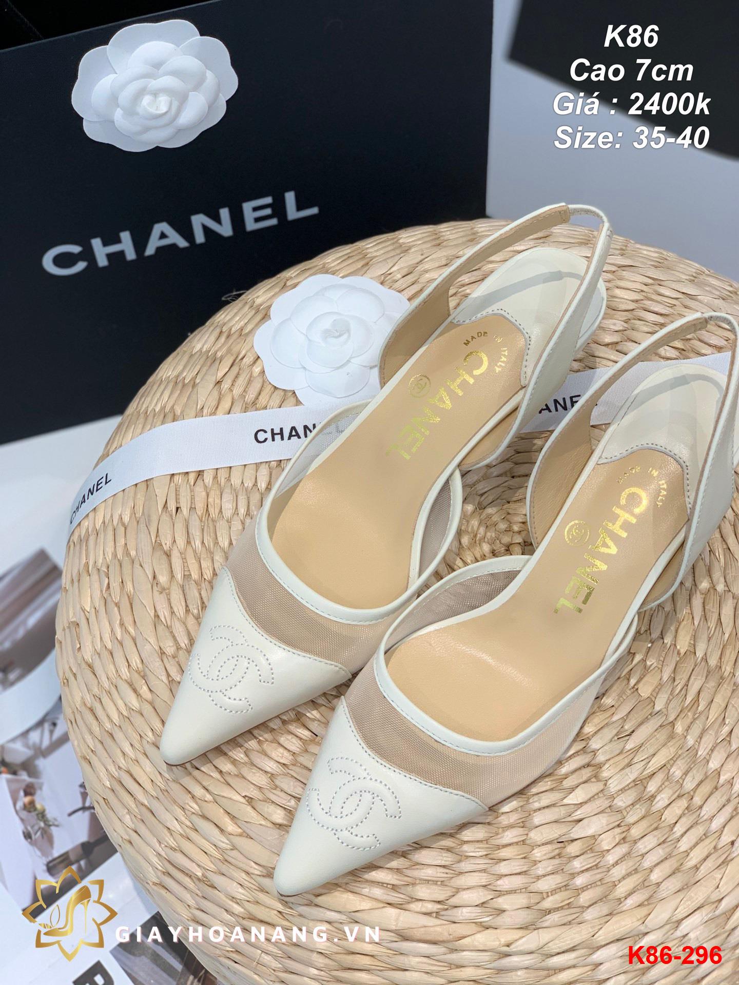 K86-296 Chanel sandal cao 7cm siêu cấp