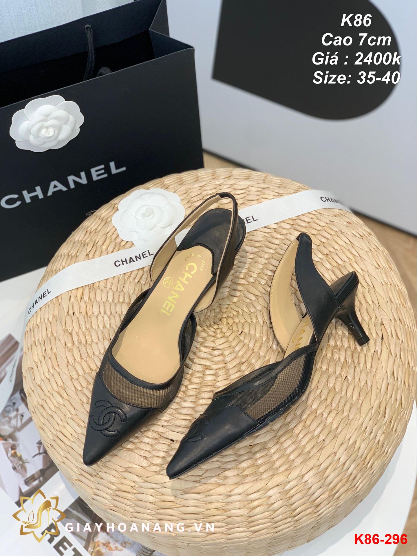 K86-296 Chanel sandal cao 7cm siêu cấp