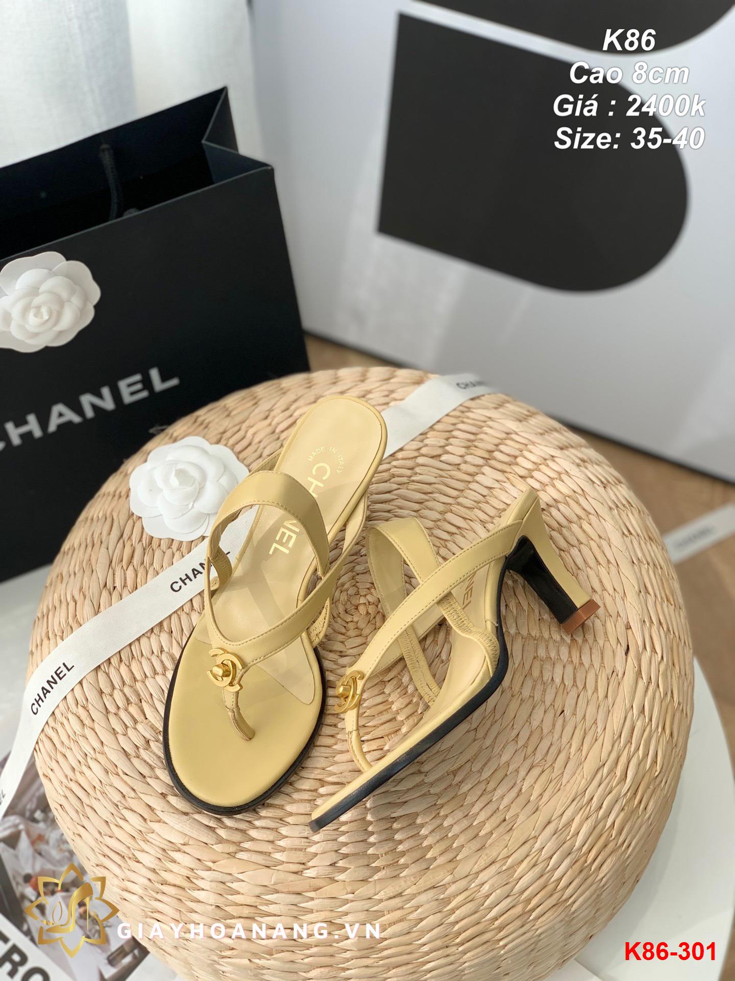 K86-301 Chanel sandal cao 8cm siêu cấp