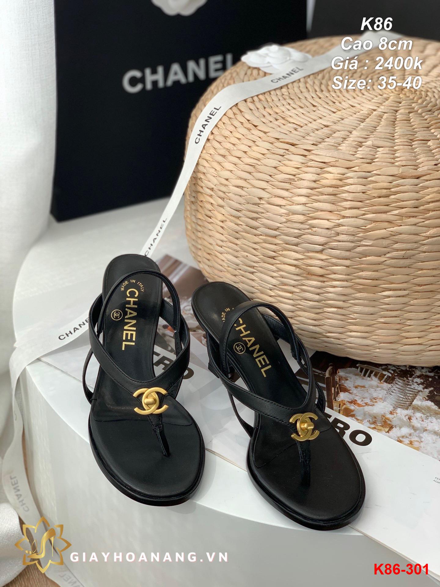 K86-301 Chanel sandal cao 8cm siêu cấp