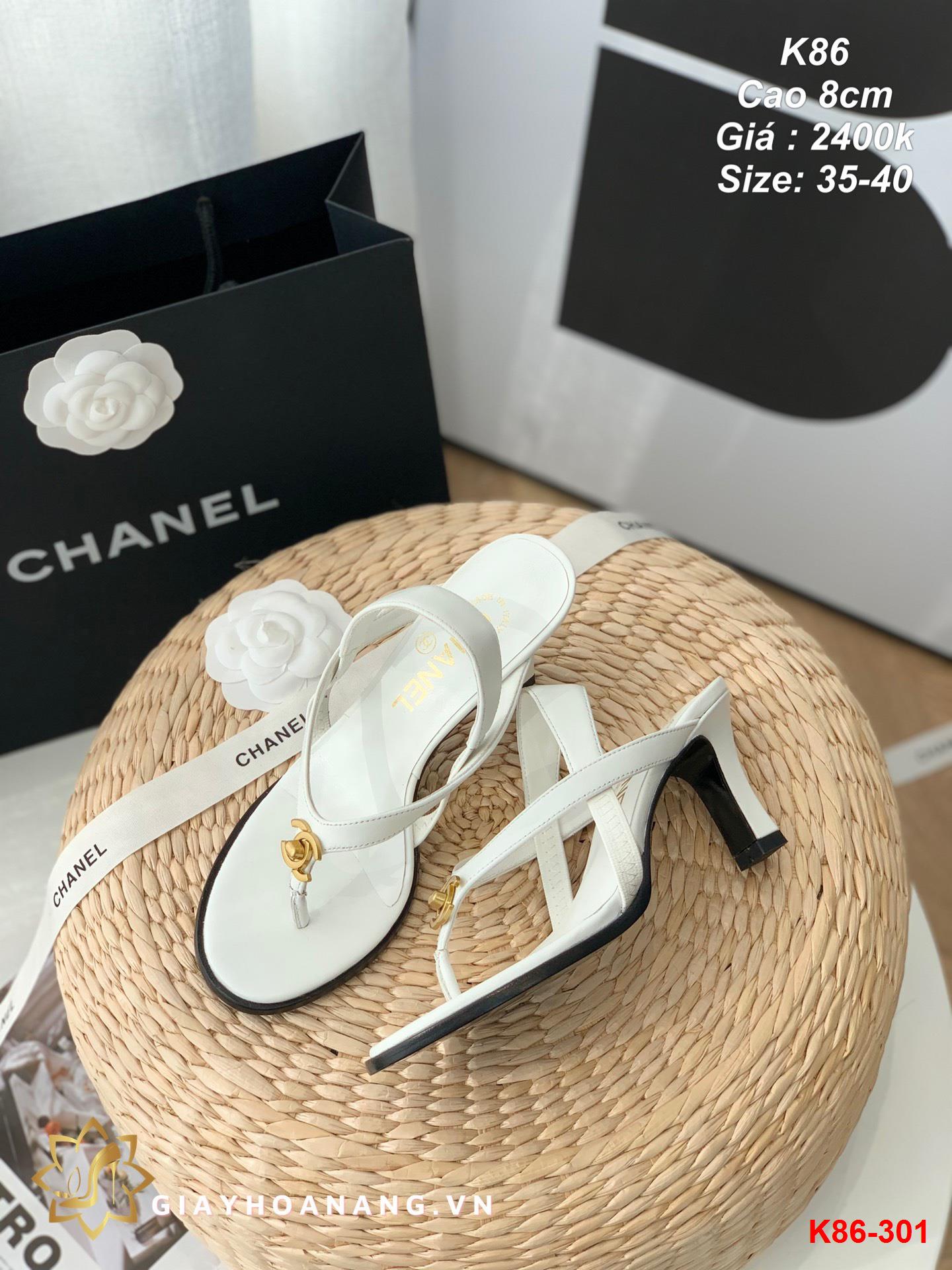 K86-301 Chanel sandal cao 8cm siêu cấp