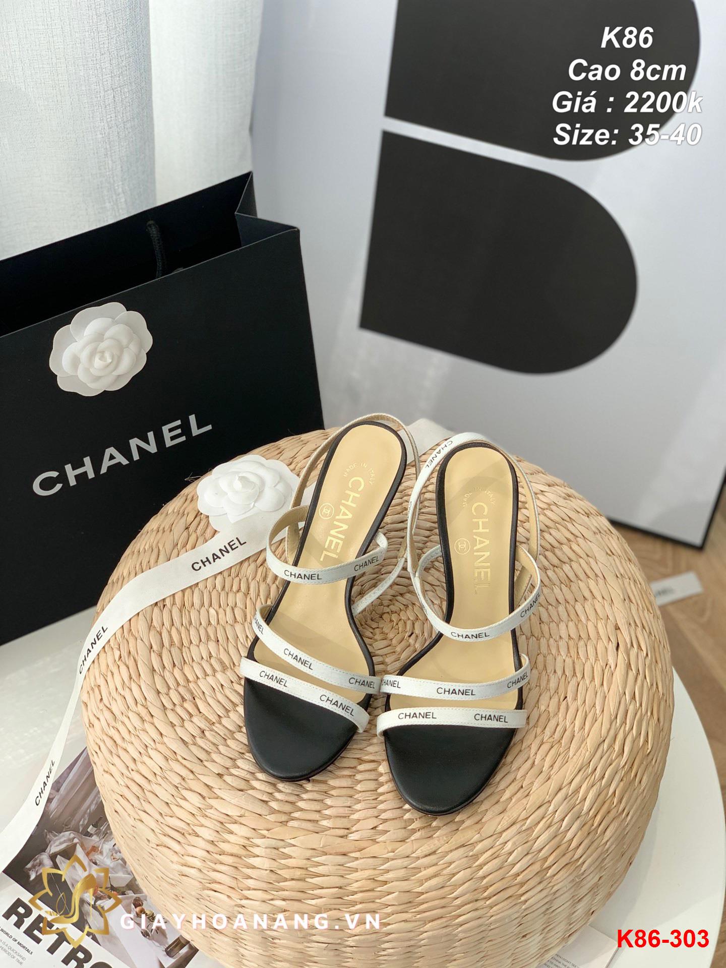 K86-303 Chanel sandal cao 8cm siêu cấp