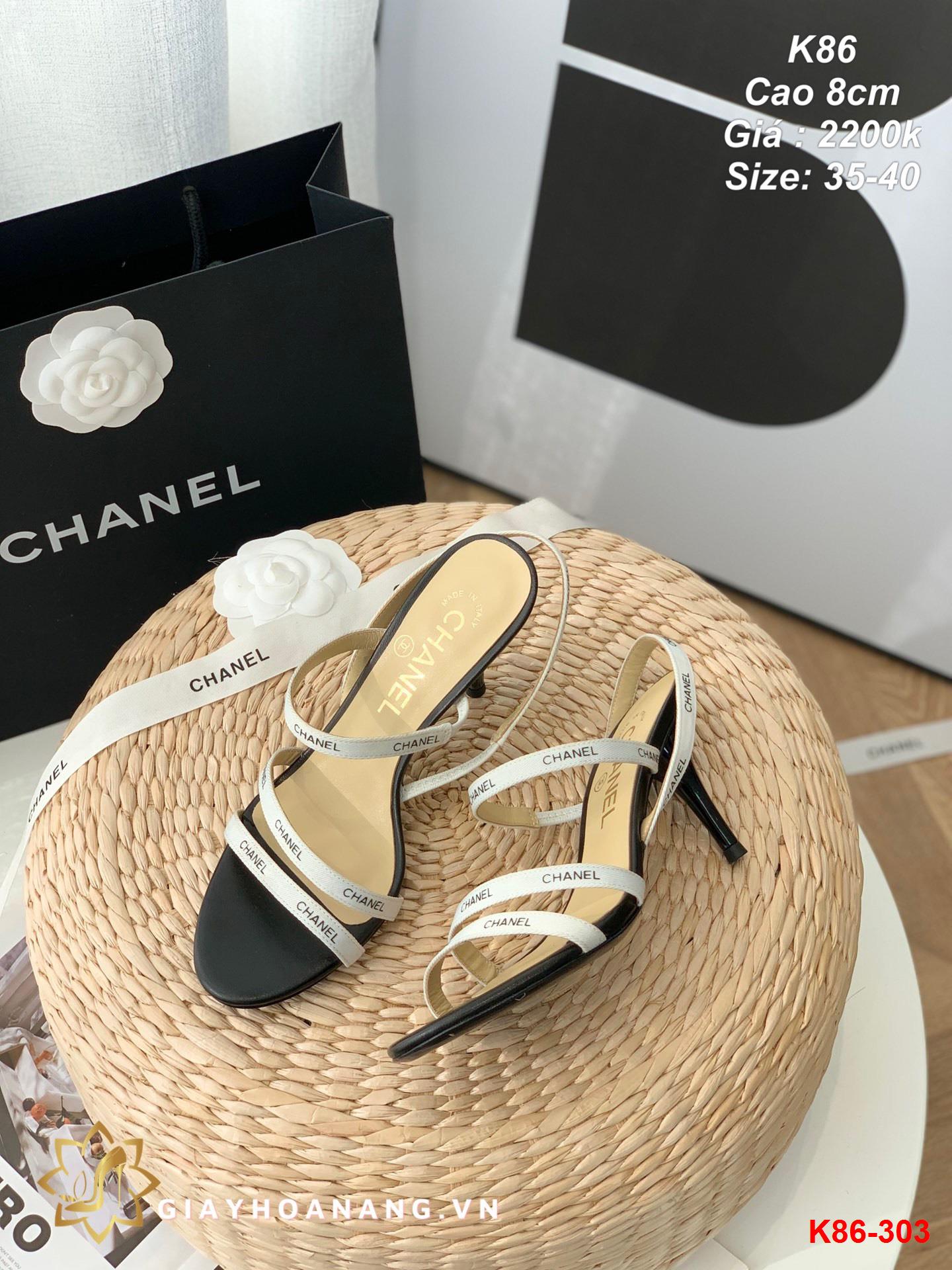 K86-303 Chanel sandal cao 8cm siêu cấp