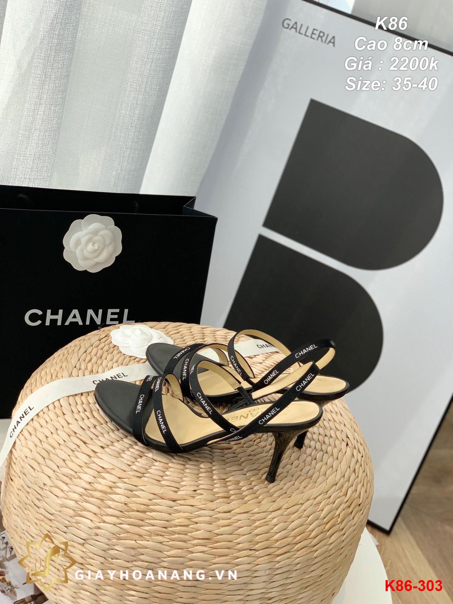 K86-303 Chanel sandal cao 8cm siêu cấp