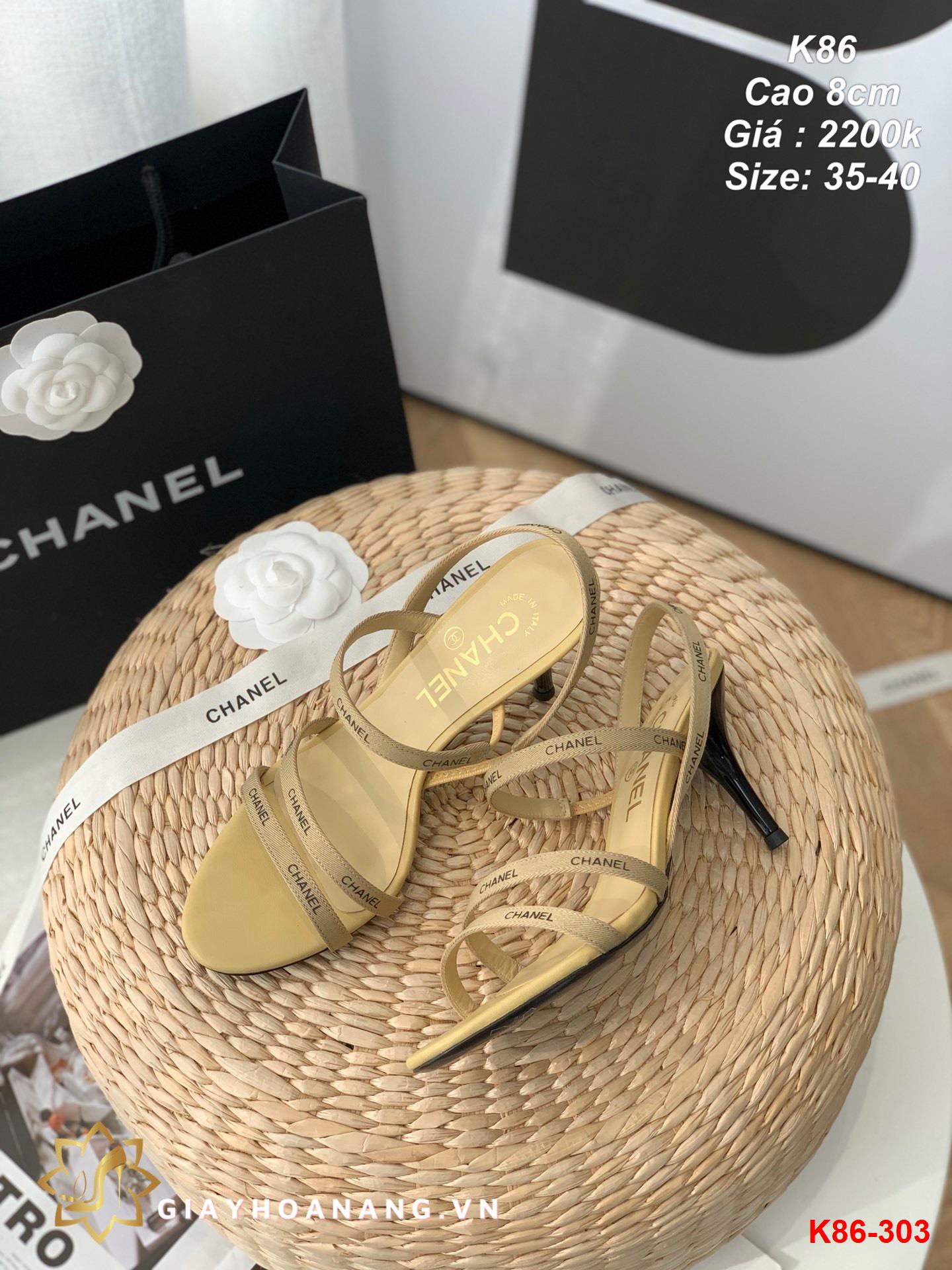 K86-303 Chanel sandal cao 8cm siêu cấp