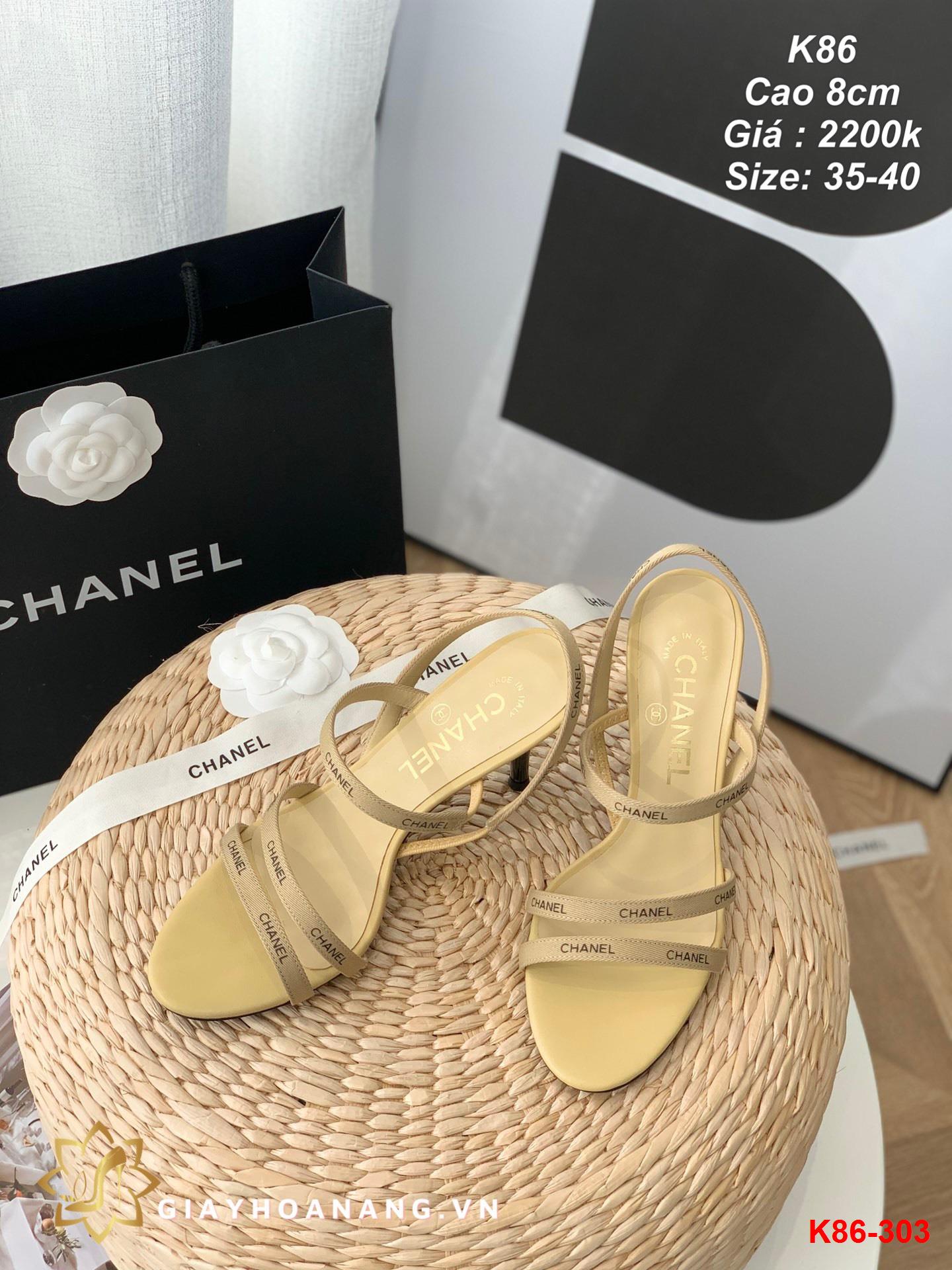 K86-303 Chanel sandal cao 8cm siêu cấp
