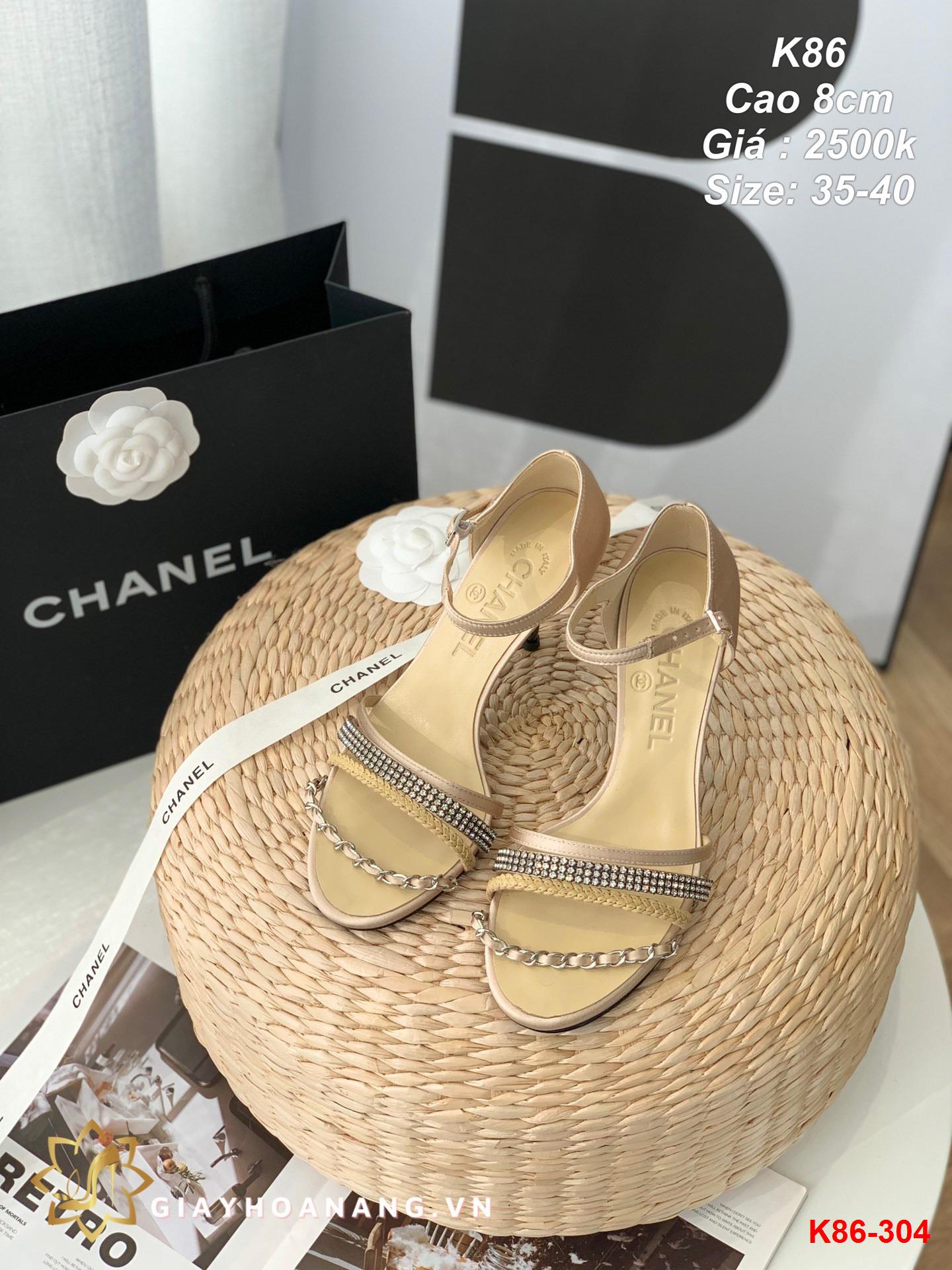 K86-304 Chanel sandal cao 8cm siêu cấp