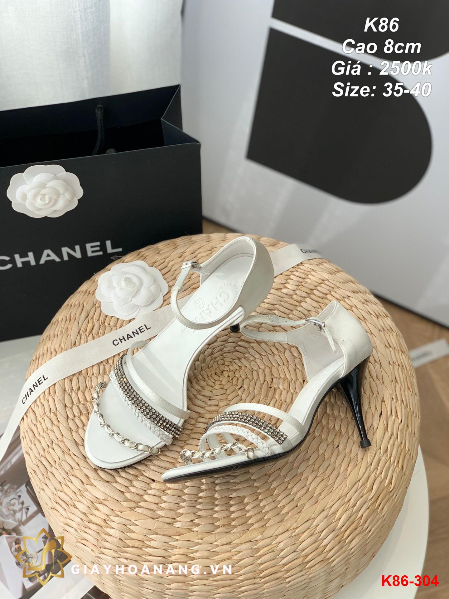 K86-304 Chanel sandal cao 8cm siêu cấp