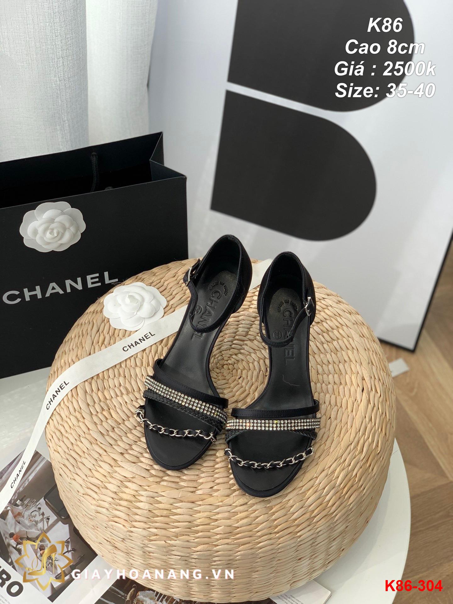 K86-304 Chanel sandal cao 8cm siêu cấp