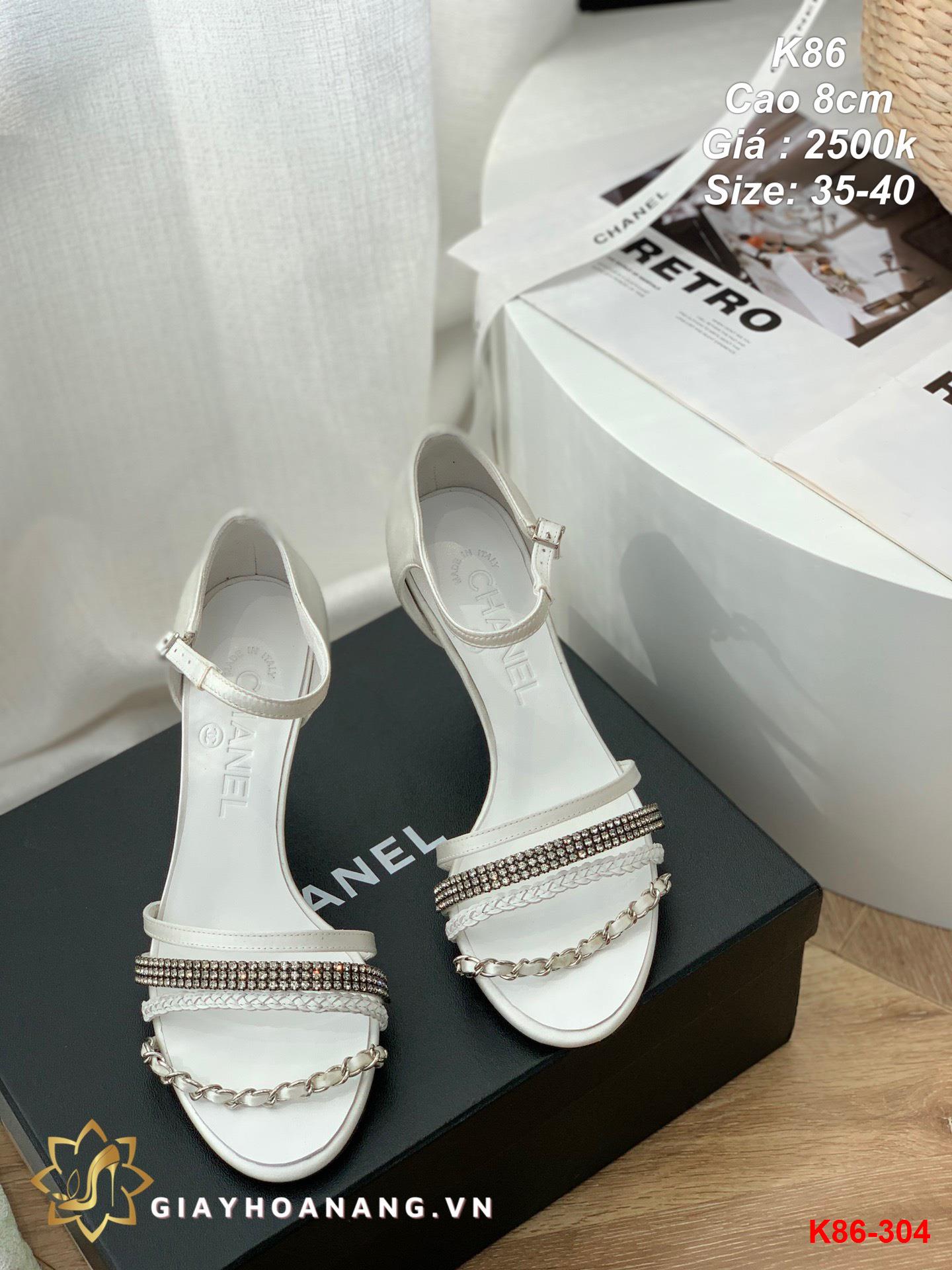 K86-304 Chanel sandal cao 8cm siêu cấp