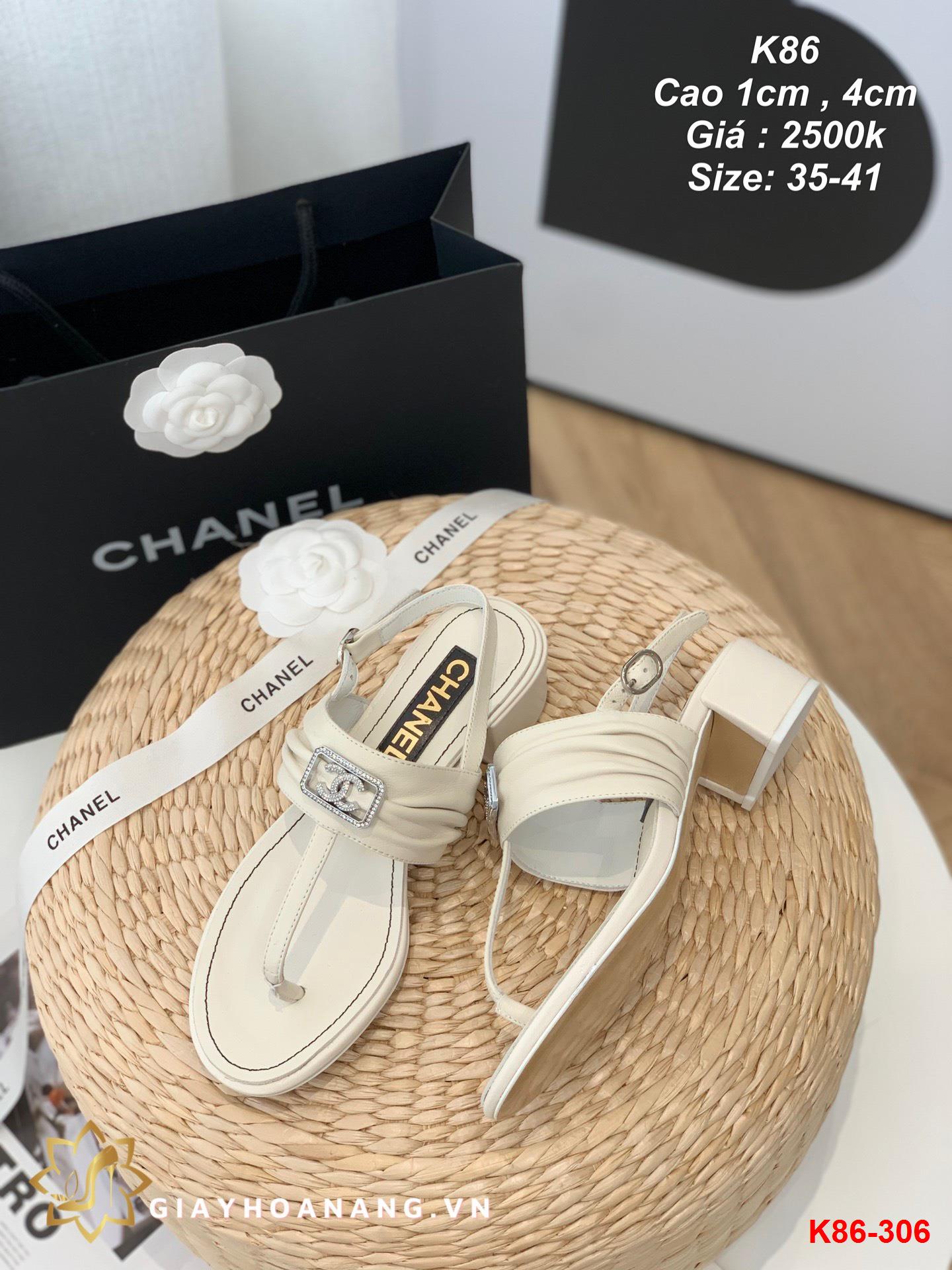 K86-306 Chanel sandal cao 1cm , 4cm siêu cấp