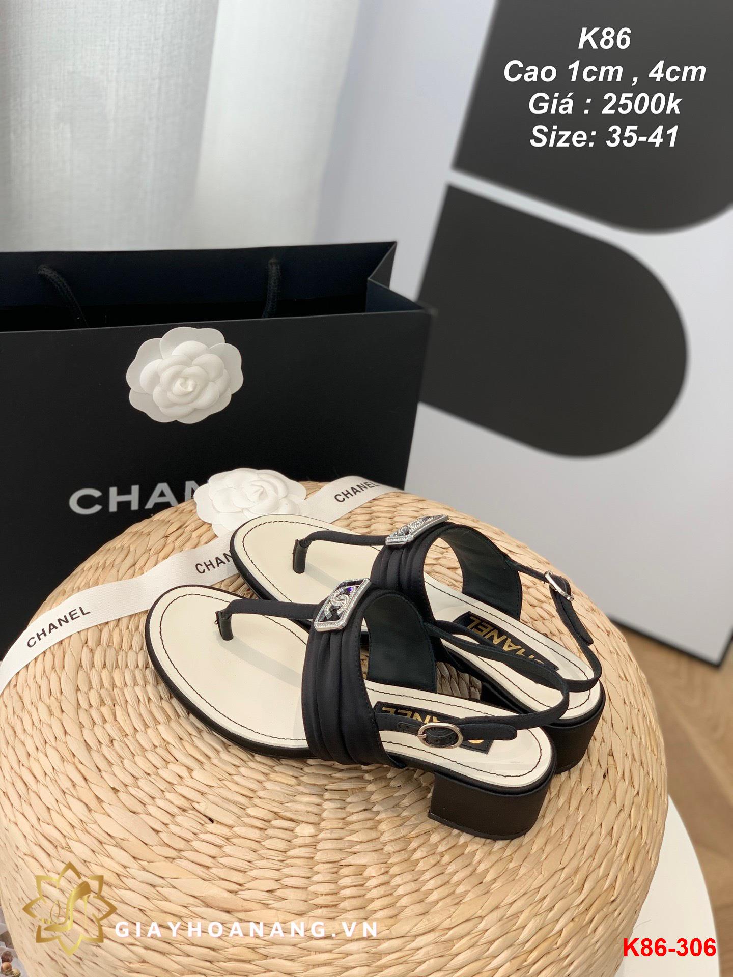 K86-306 Chanel sandal cao 1cm , 4cm siêu cấp