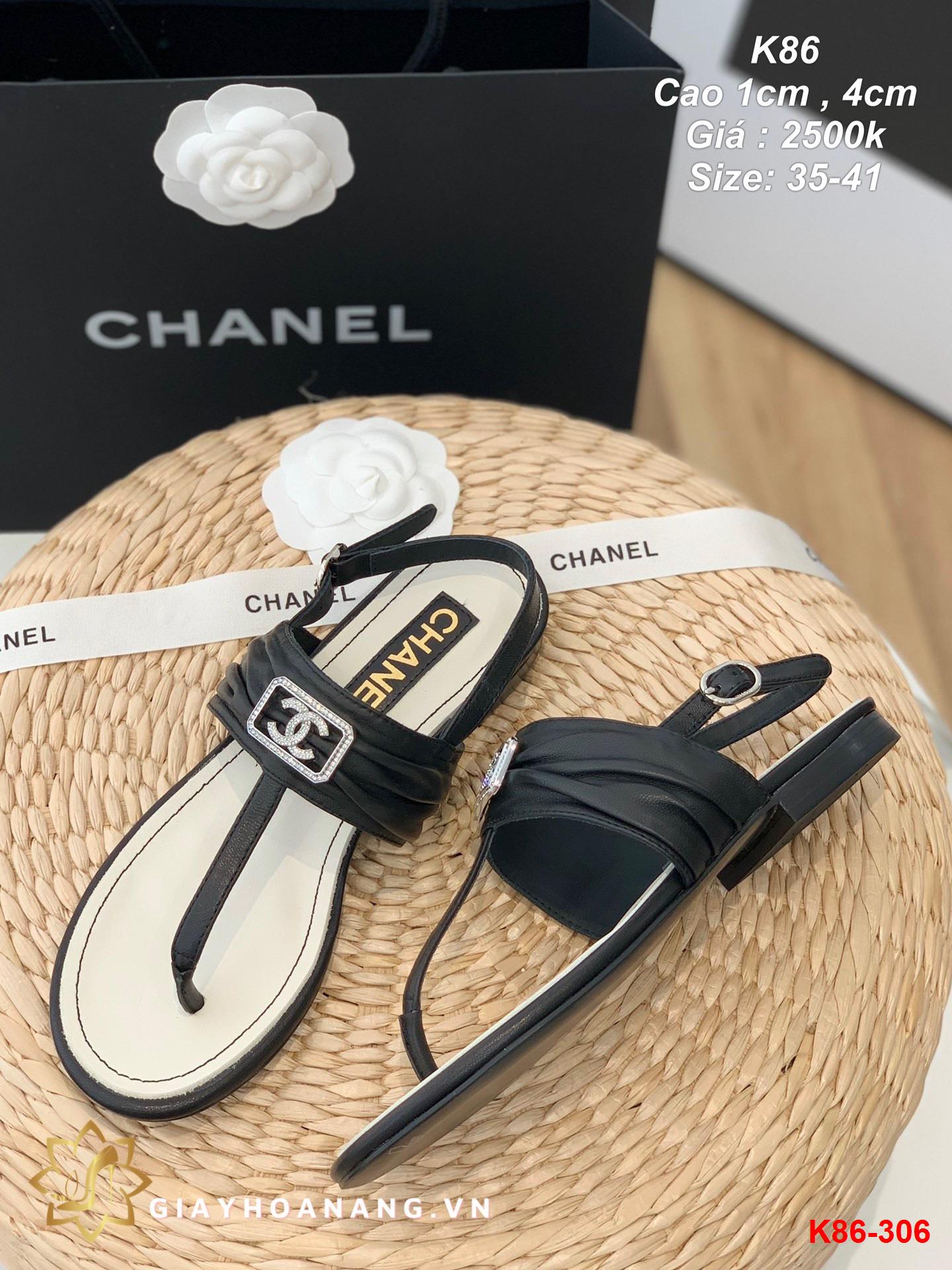 K86-306 Chanel sandal cao 1cm , 4cm siêu cấp