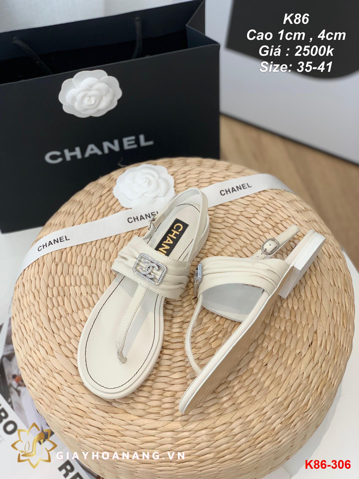 K86-306 Chanel sandal cao 1cm , 4cm siêu cấp