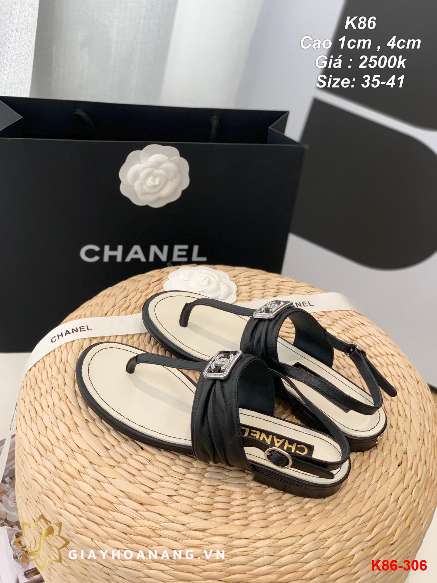 K86-306 Chanel sandal cao 1cm , 4cm siêu cấp