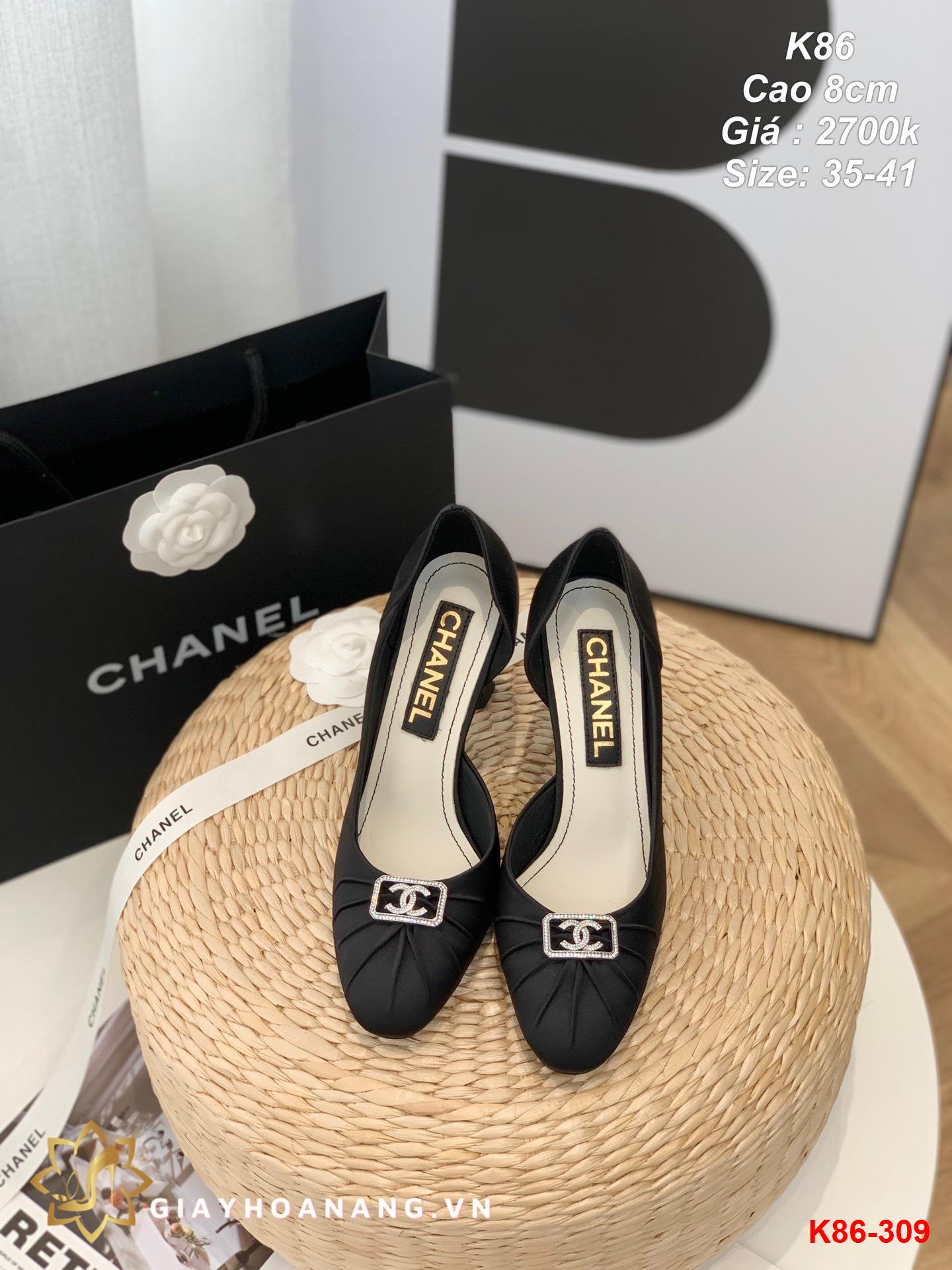 K86-309 Chanel giày cao 8cm siêu cấp