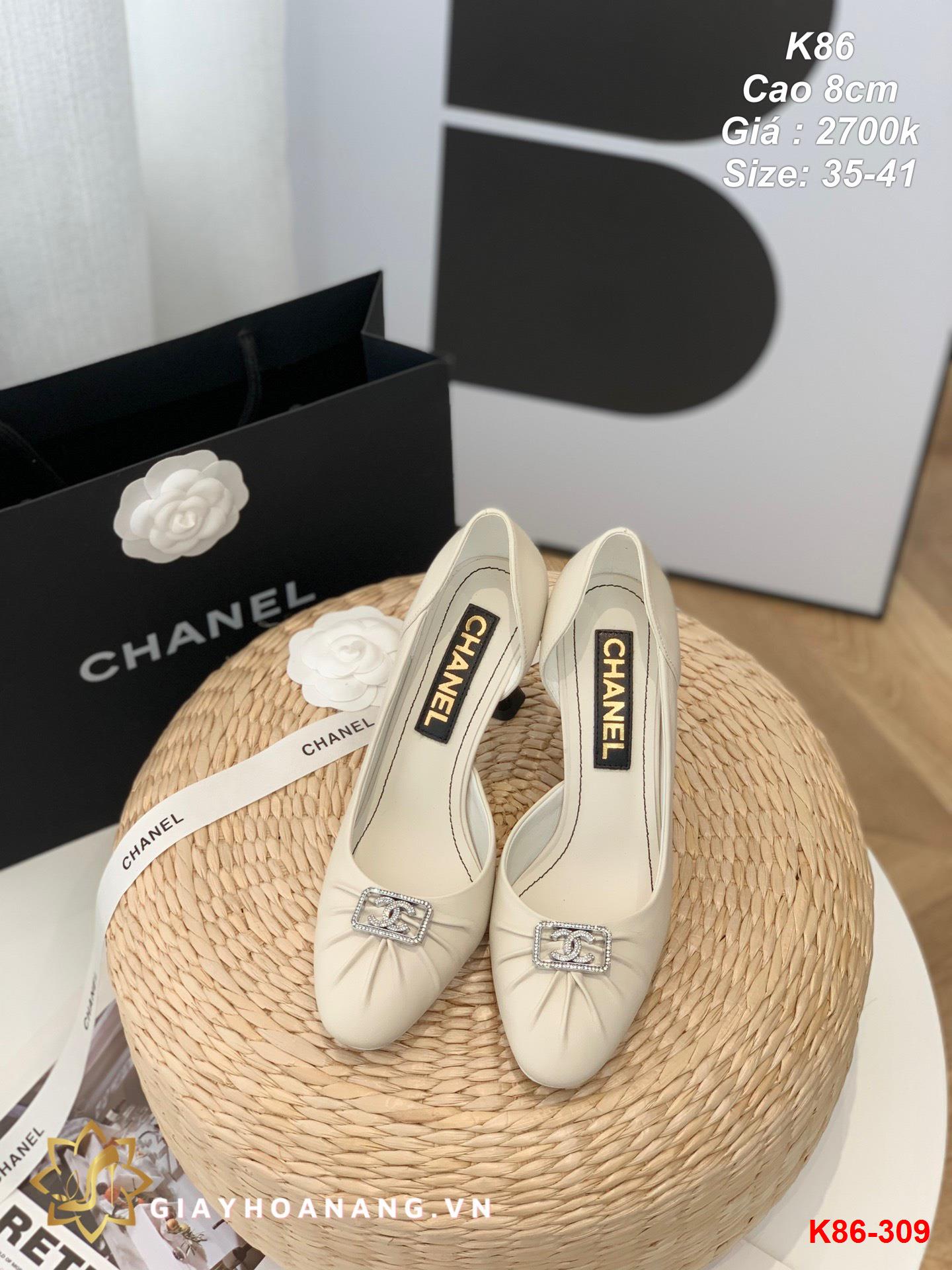 K86-309 Chanel giày cao 8cm siêu cấp