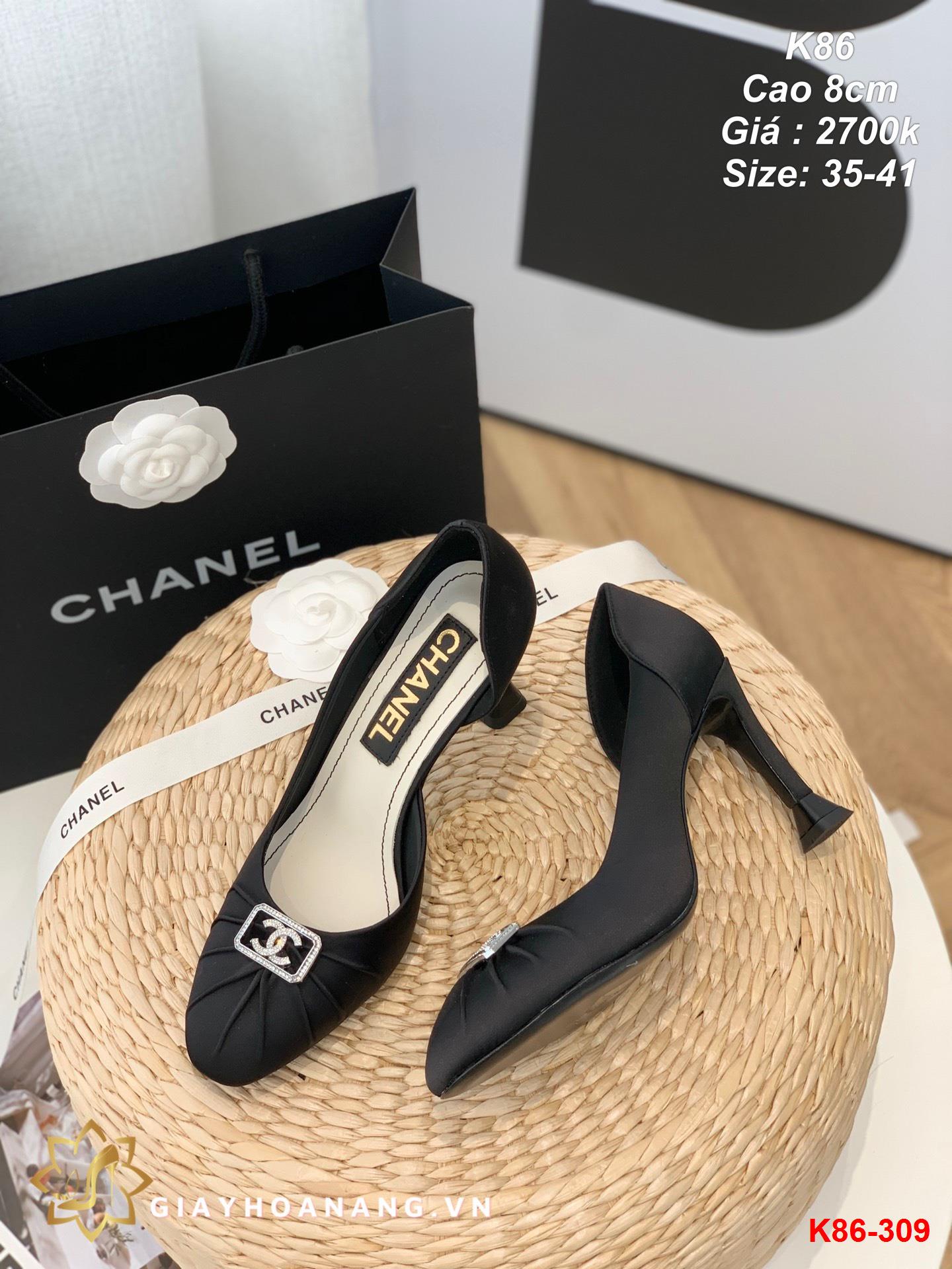 K86-309 Chanel giày cao 8cm siêu cấp