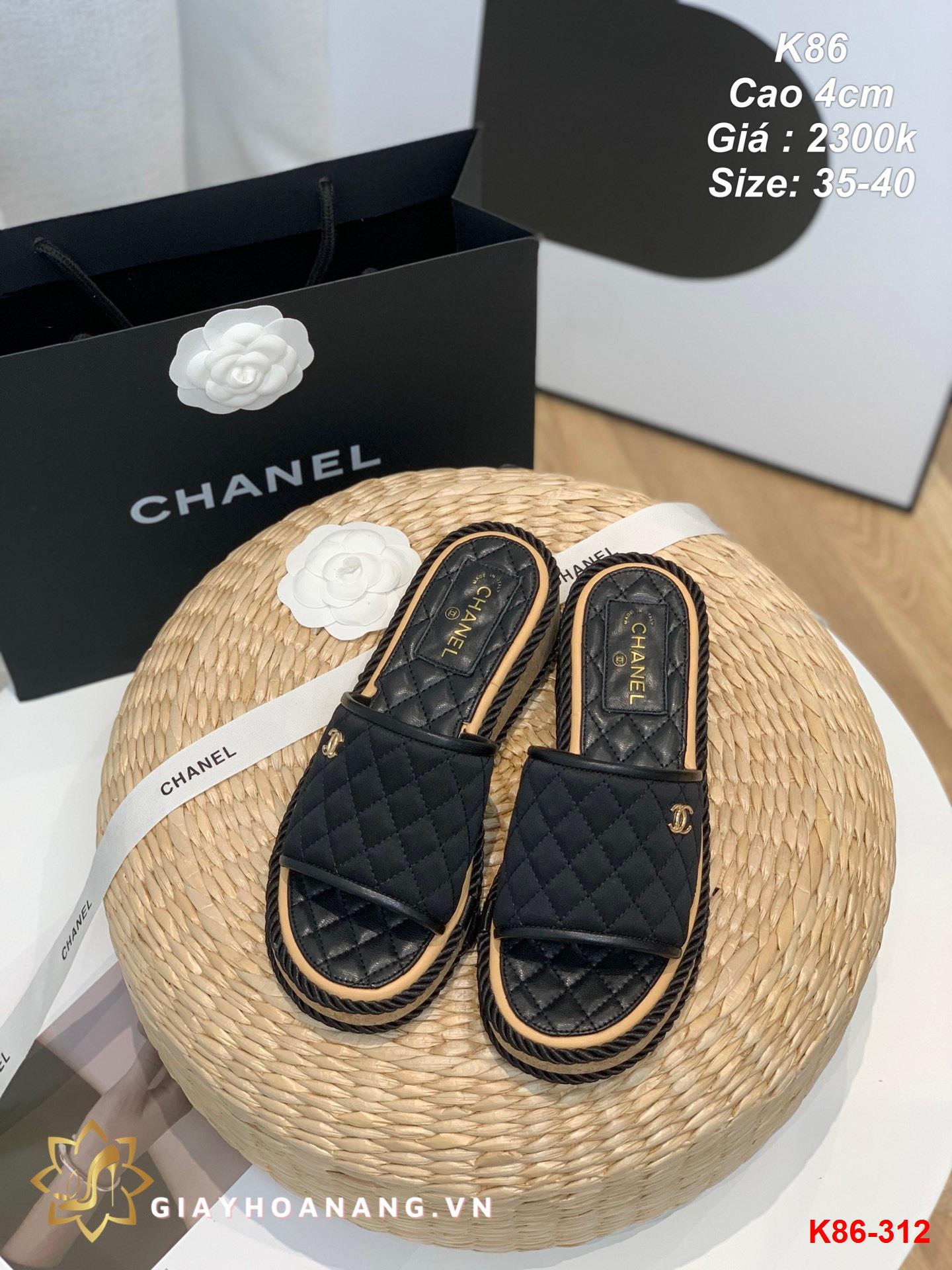 K86-312 Chanel dép cao 4cm siêu cấp