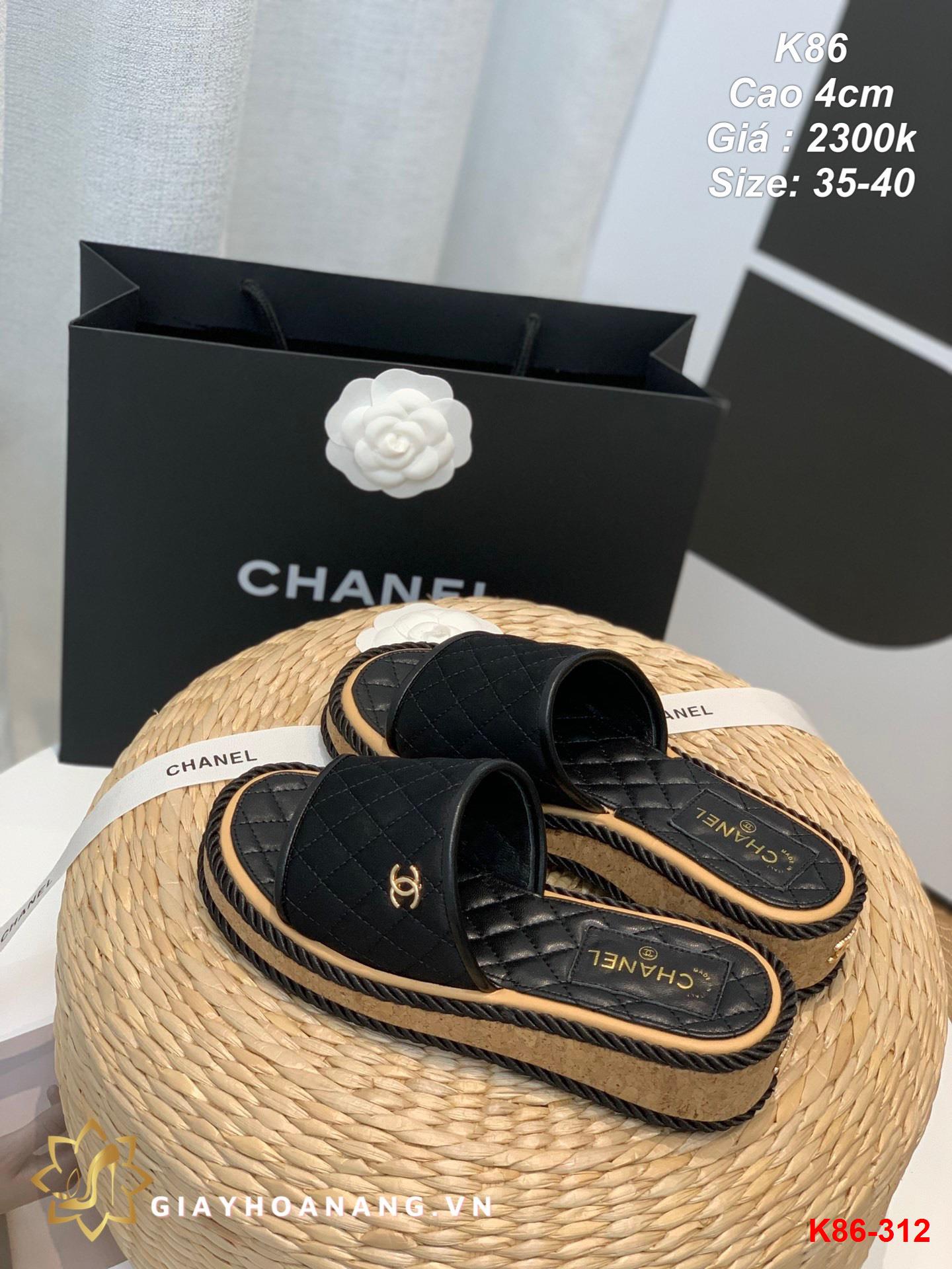 K86-312 Chanel dép cao 4cm siêu cấp