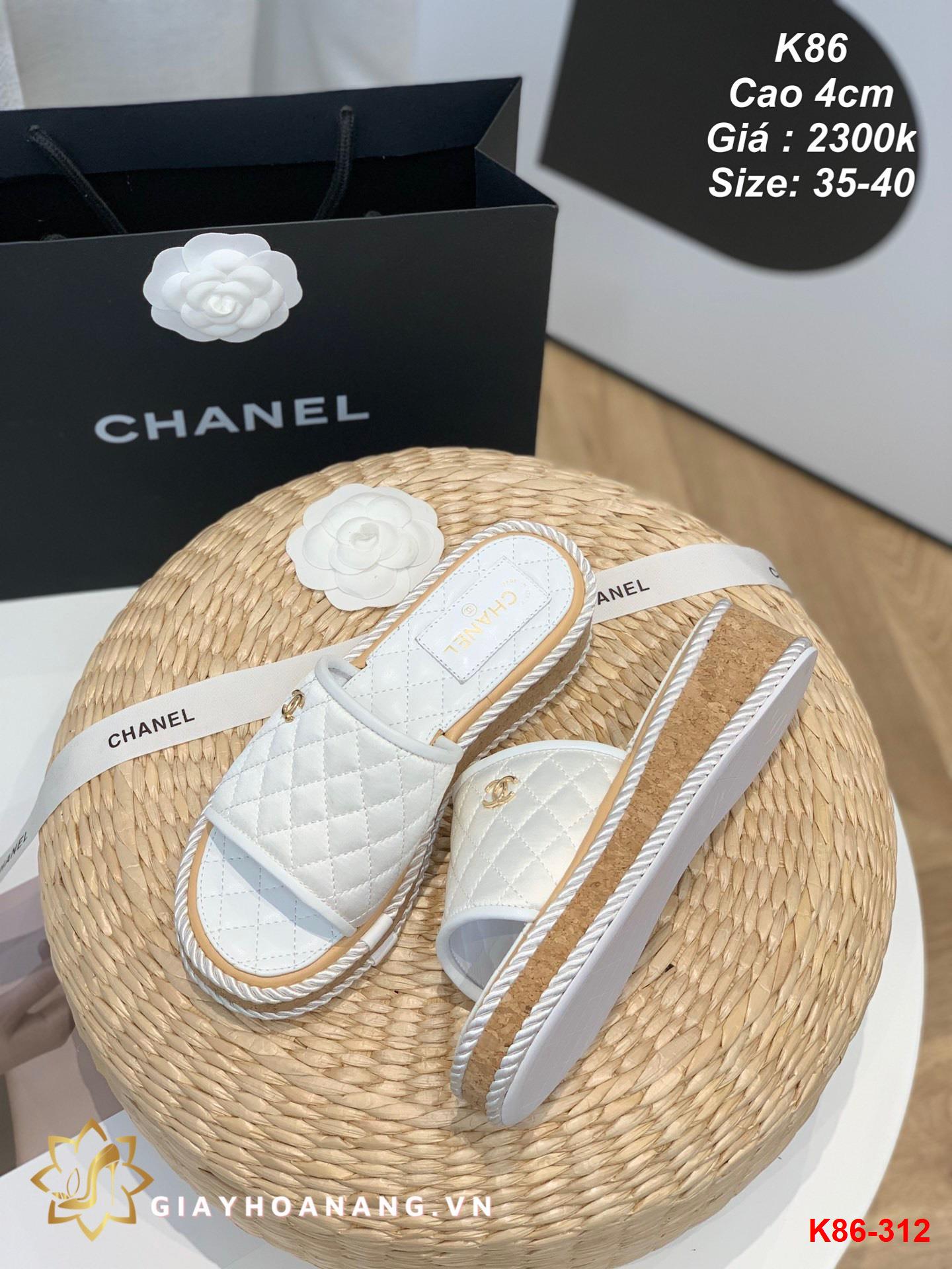 K86-312 Chanel dép cao 4cm siêu cấp
