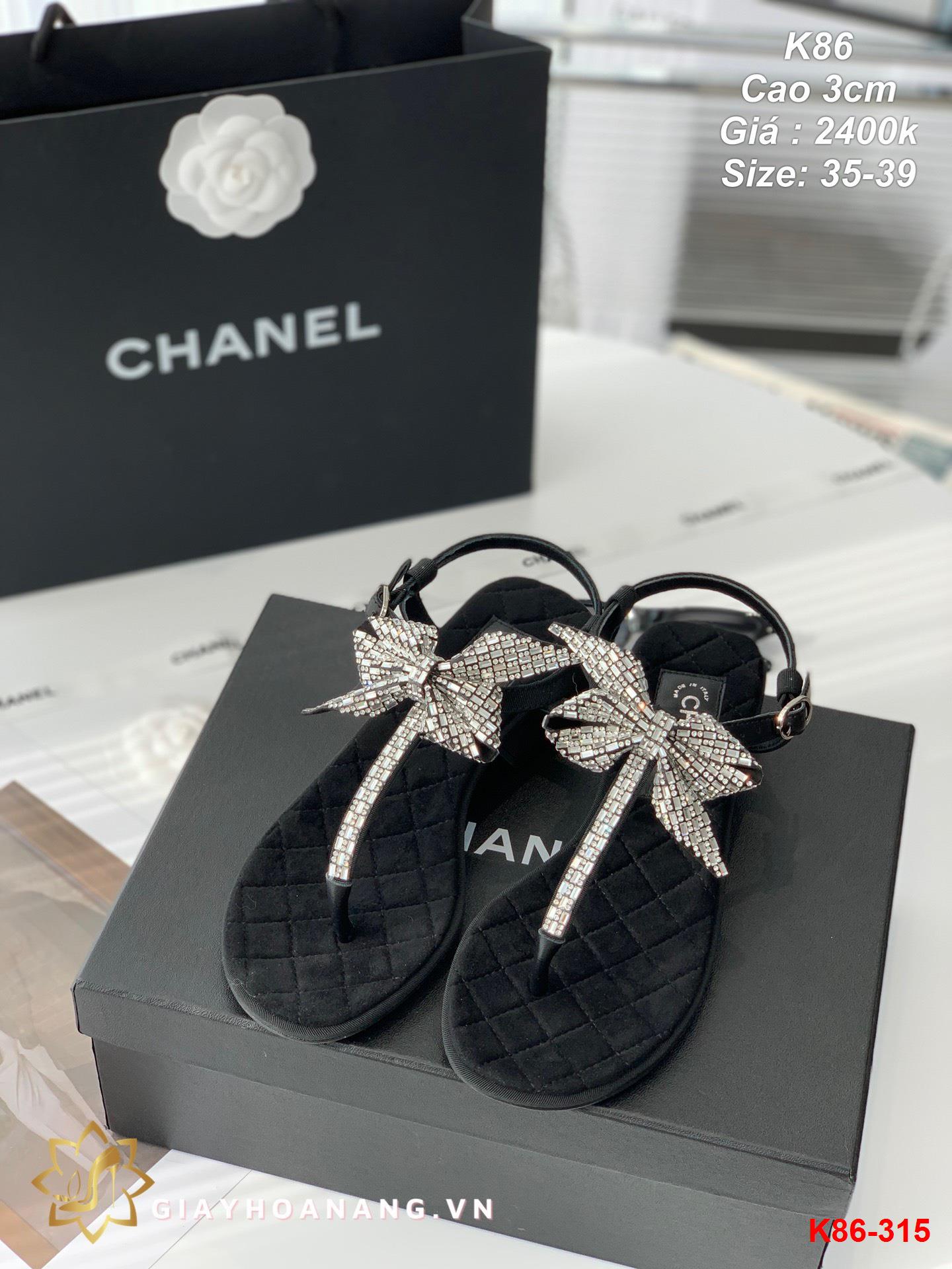 K86-315 Chanel sandal cao 3cm siêu cấp