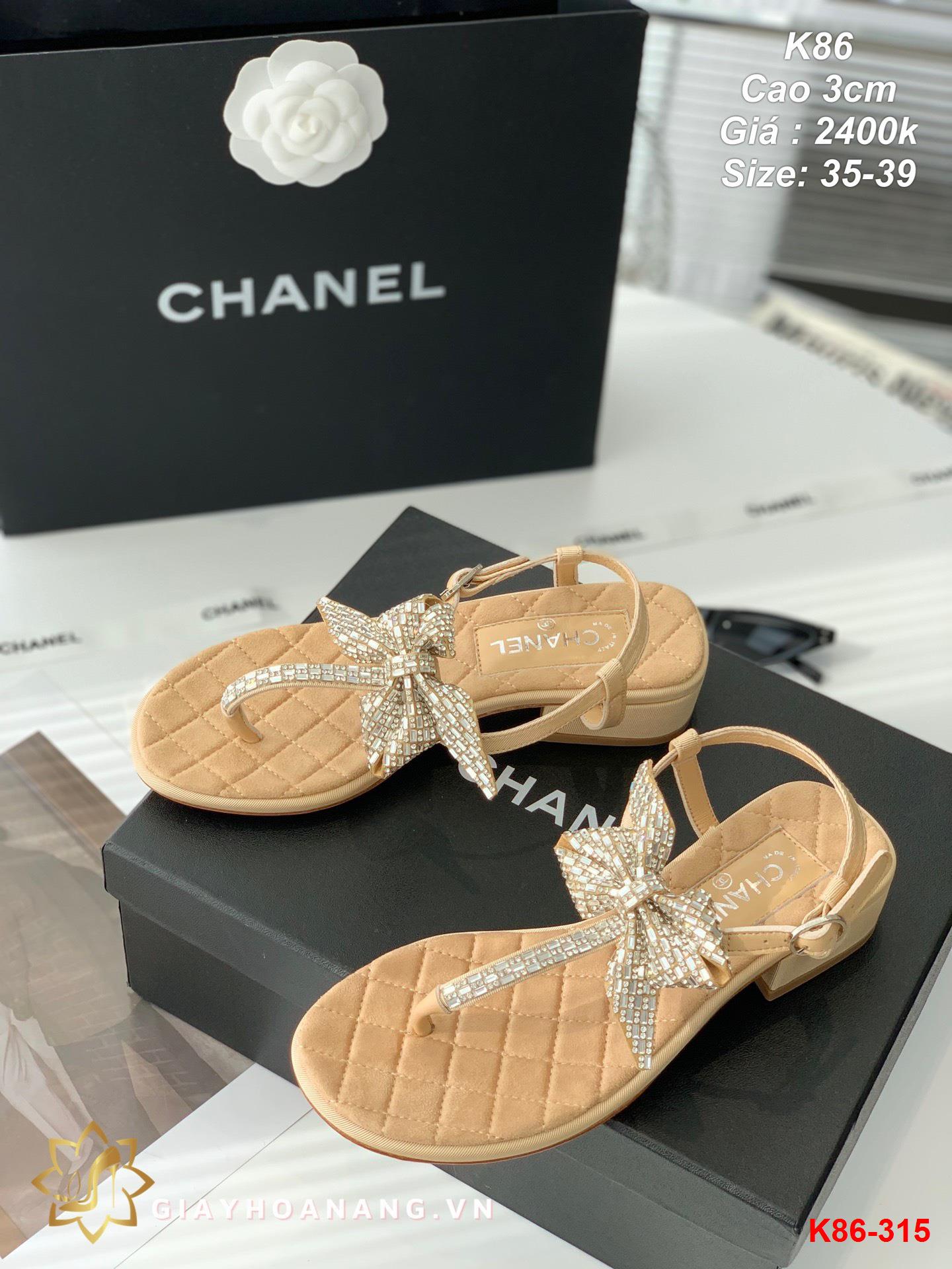 K86-315 Chanel sandal cao 3cm siêu cấp
